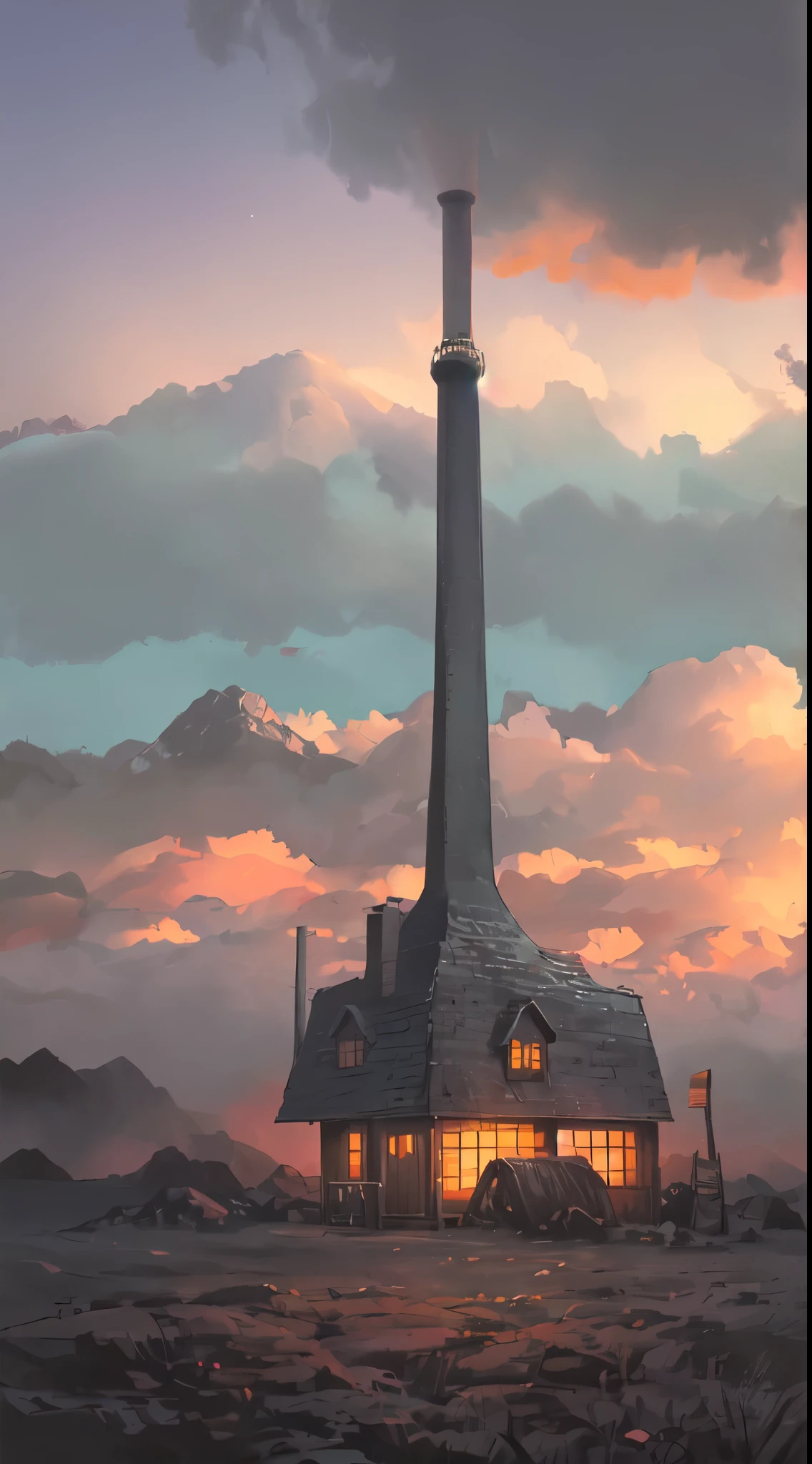 Stunning sunset vista landscape photography, masterpiece, trending on cgsociety, 4k, 8k, hd, [artstation:1], concept art, very detailed, sharp focus, [subsurface scattering: 1], Gabriel Lekegian and Abbas the art of
