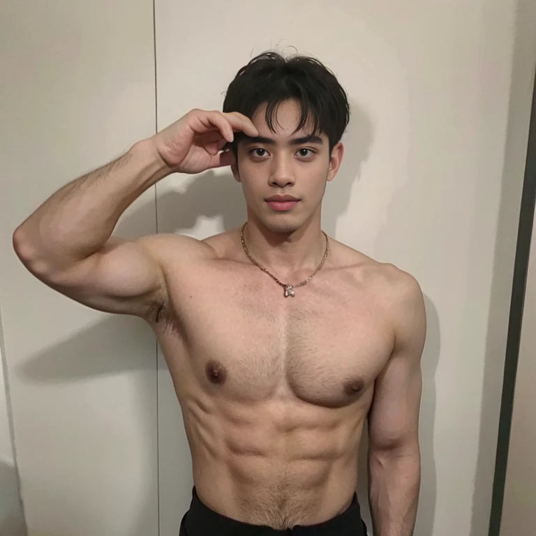 Handsome man , hourglass body