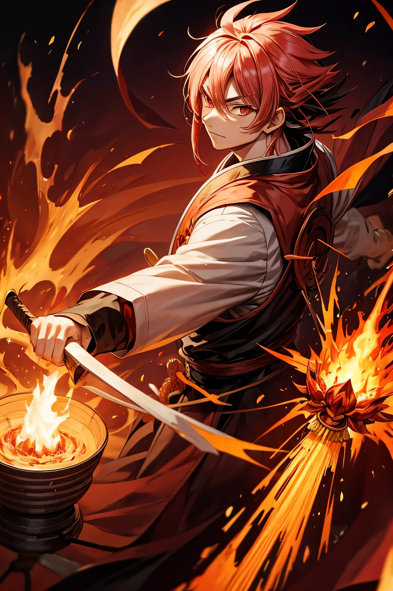 Demon Slayer Rengoku Fire Hashira Boy