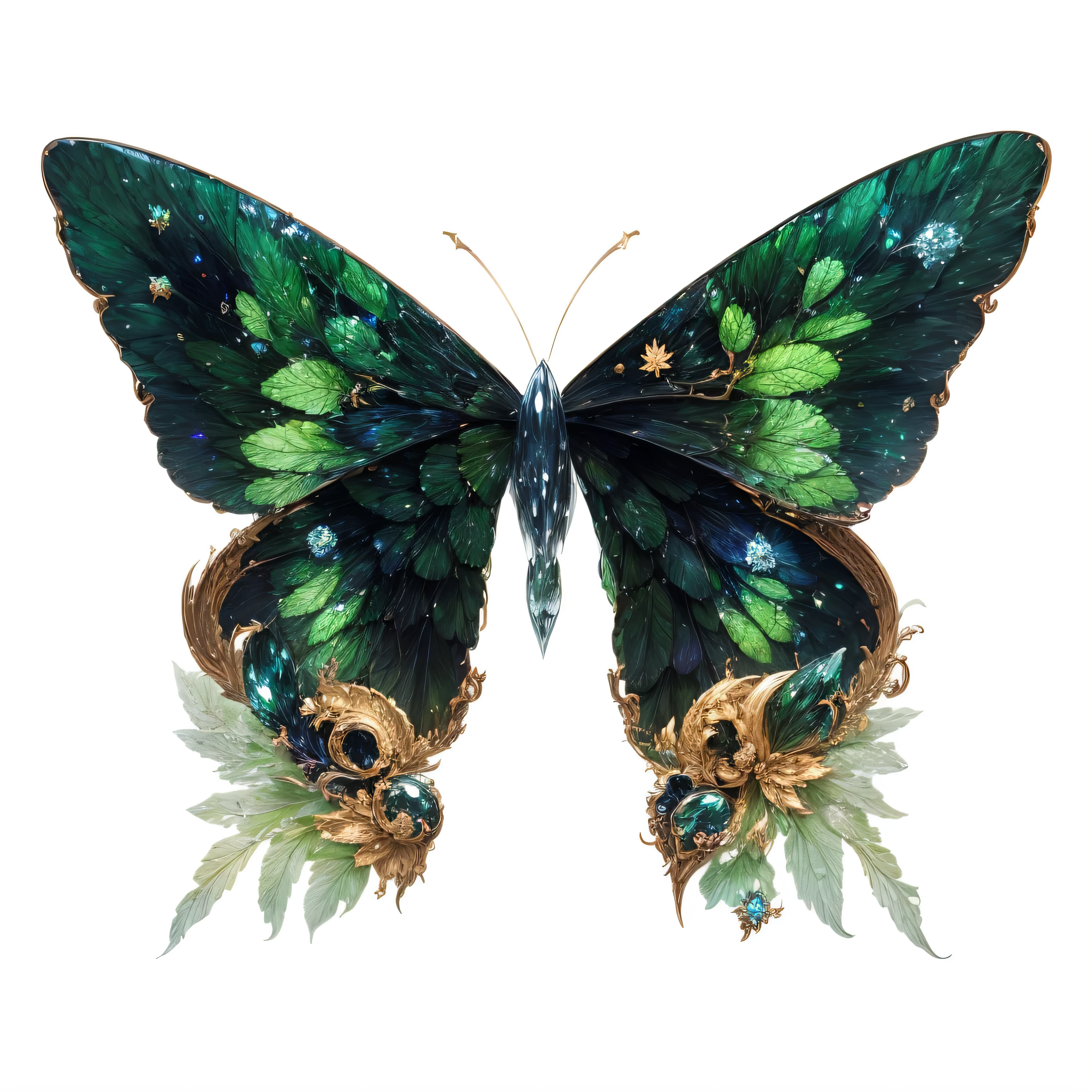 green，Maple leaf elements，transparent元素，storm element，golden pattern，HD，transparent