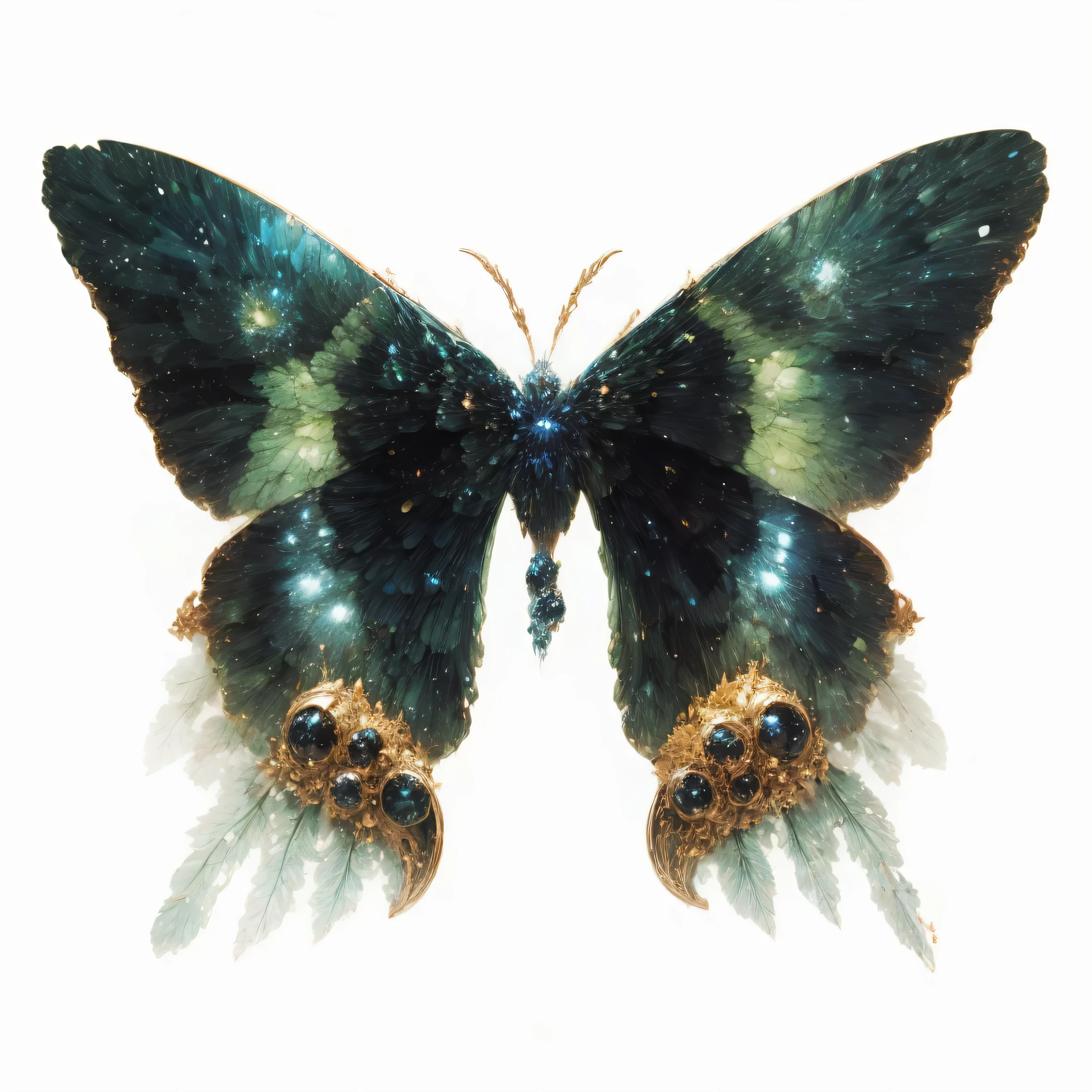There are nebulae on the wings，Nebula structure，Shining nebula pattern