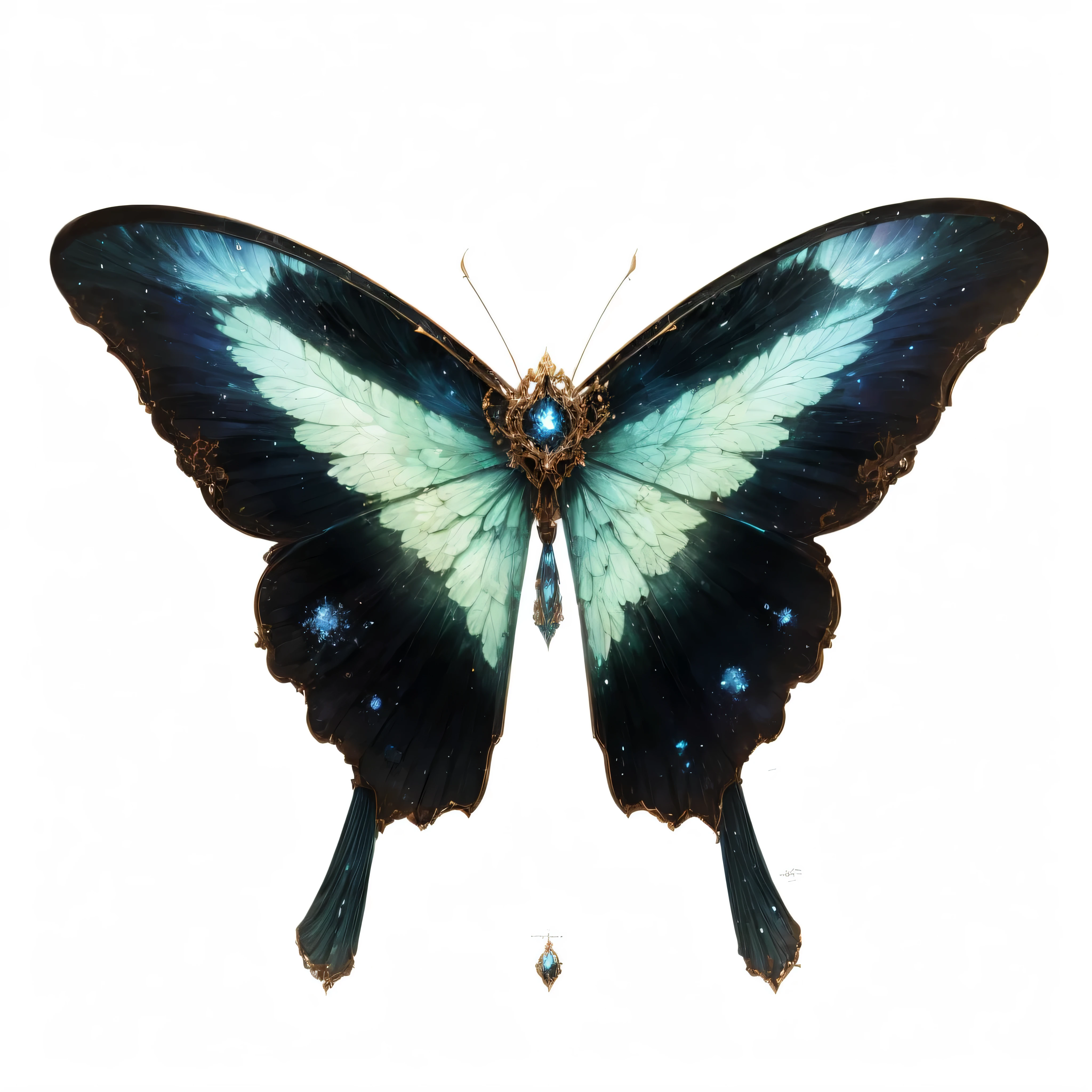 There are nebulae on the wings，Nebula structure，Shining nebula pattern
