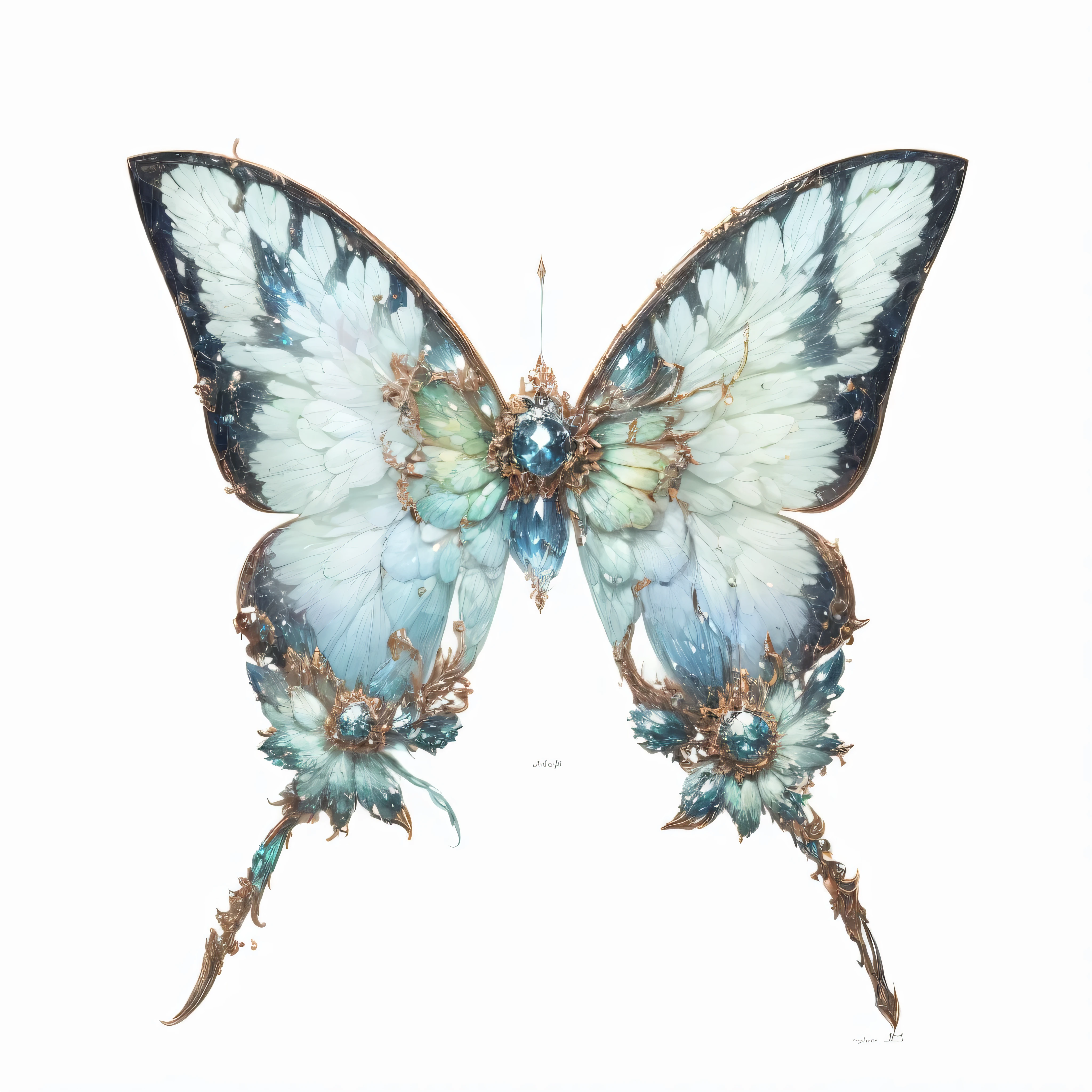Diamond element,There are nebulae on the wings,Nebula structure,Shining nebula pattern,Wing injury,Colorful spots,