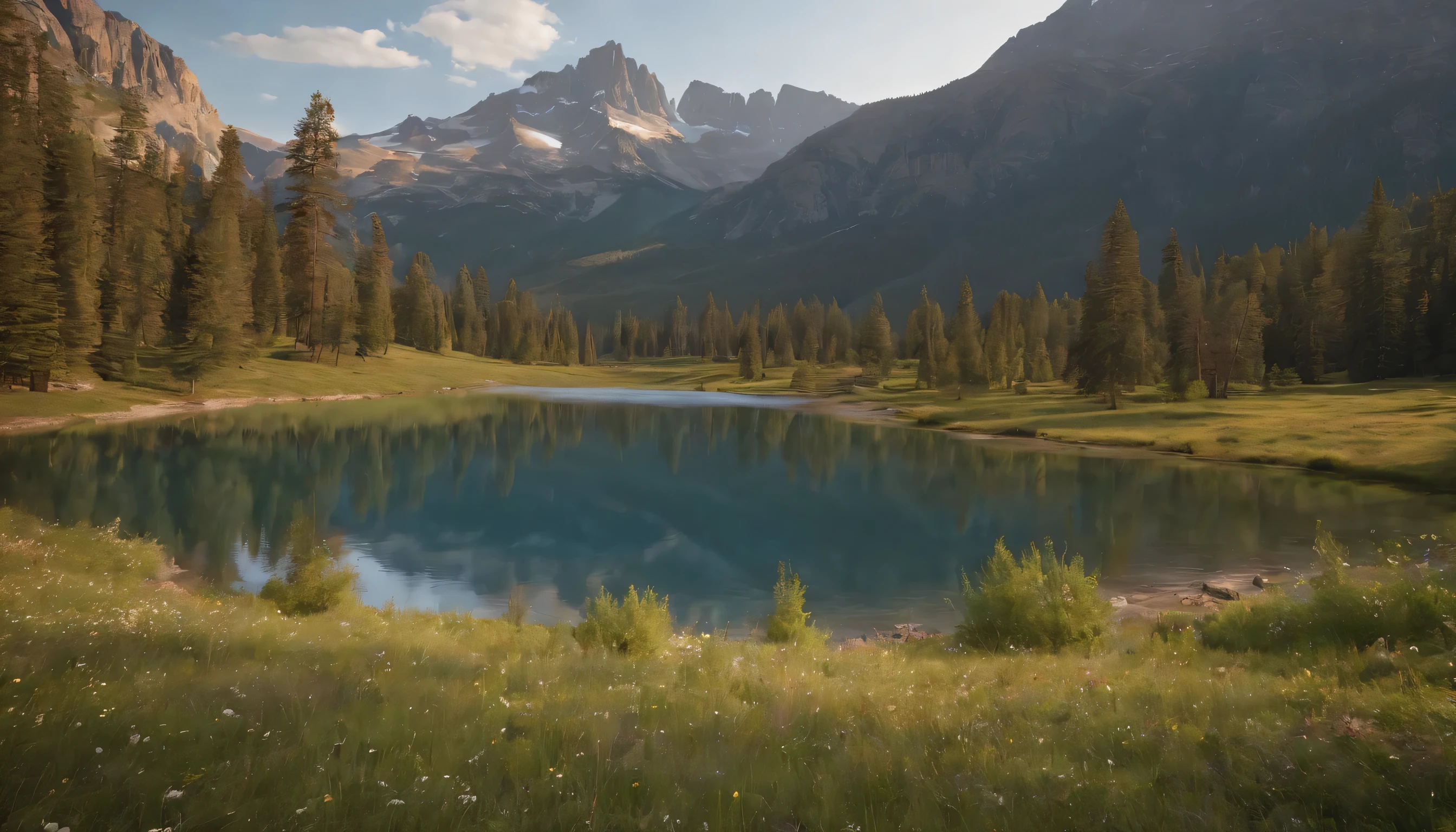 (Highly detailed CG Unity 8k wallpaper、masterpiece、highest quality、Super detailed)、(best lighting、best shadow、very delicate and beautiful)、highest quality、8k、Detailed facial depiction、masterpiece、highest quality、clear image quality、
majestic mountains of colorado々&#39;rocky mountain national park々scenery of。