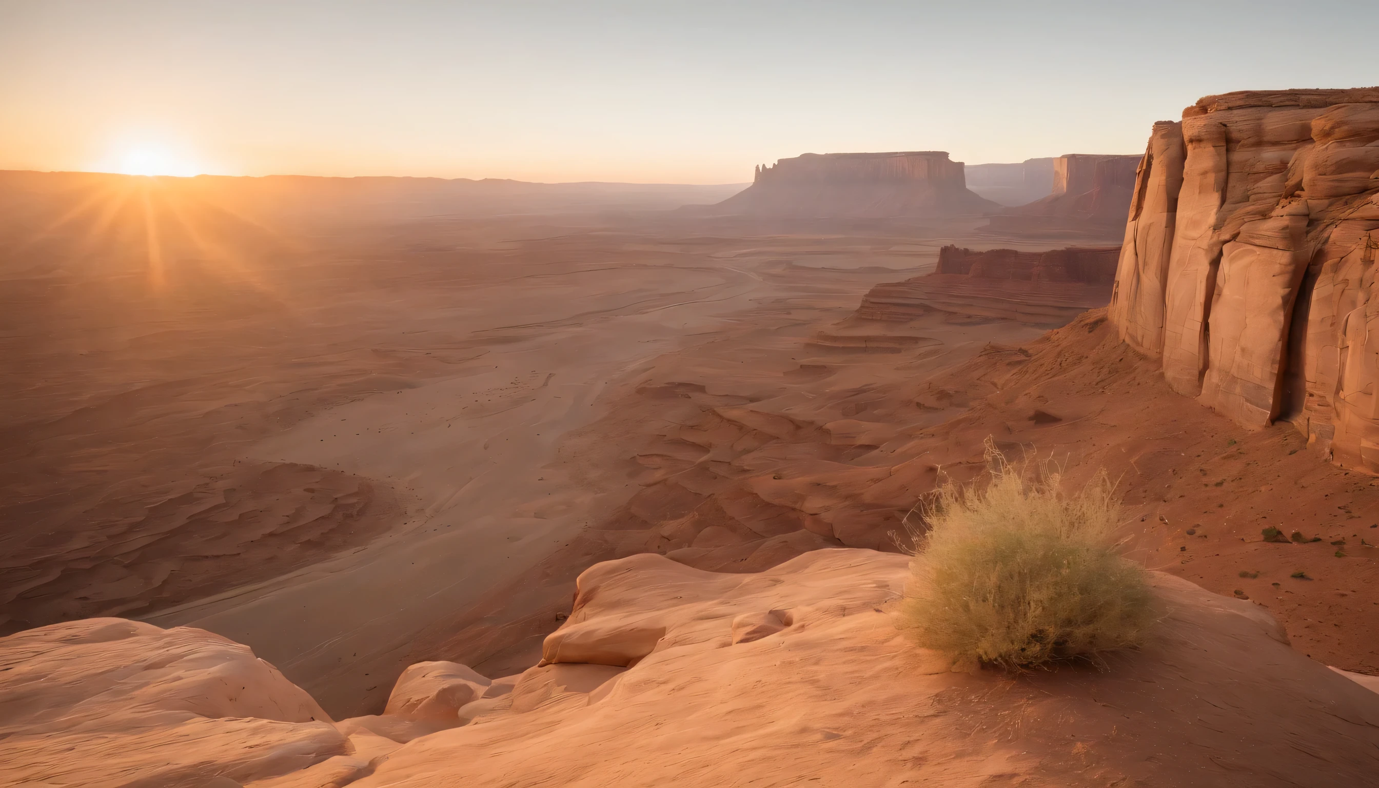 (Highly detailed CG Unity 8k wallpaper、masterpiece、highest quality、Super detailed)、(best lighting、best shadow、very delicate and beautiful)、highest quality、8k、Detailed facial depiction、masterpiece、highest quality、clear image quality、
Desert and rocky landscape of Big Ben National Park, Texas。
