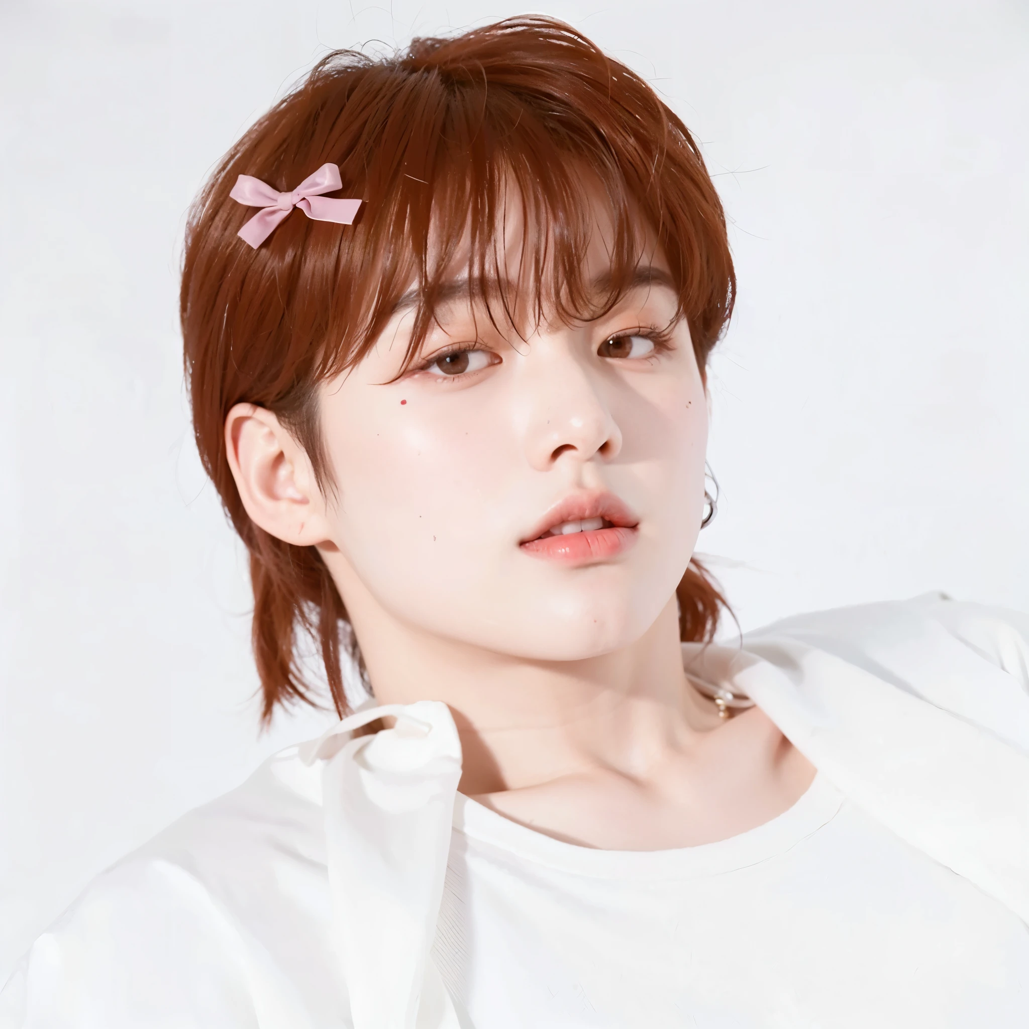 there is a young man with a bow tie on his head, Cai Xukun, Jungkook, hyung tae, Jinyoung Shin, Yanjun Chengt, Jung Jaehyun, inspirado em Bian Shoumin, Sakimichan, Hong junho hyung, Shin Jeongho, delicate androgynous prince, inspirado em Kun Can, Kim Doyoung, taejune kim, Sha Xi