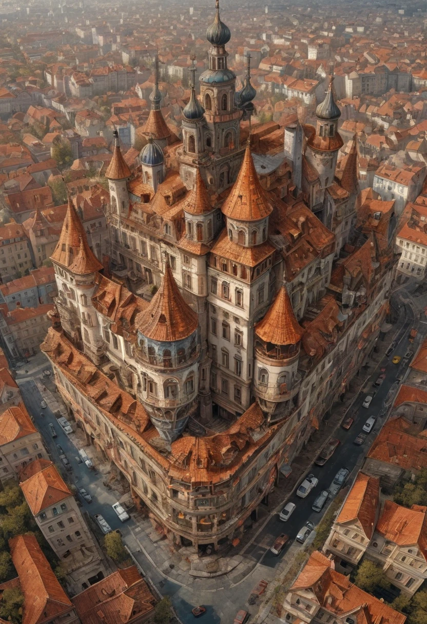 Aerial View, by Vladyslav Yerko, best quality, masterpiece, 8k, Representative work, official art, Professional, Ultra intricate detailed