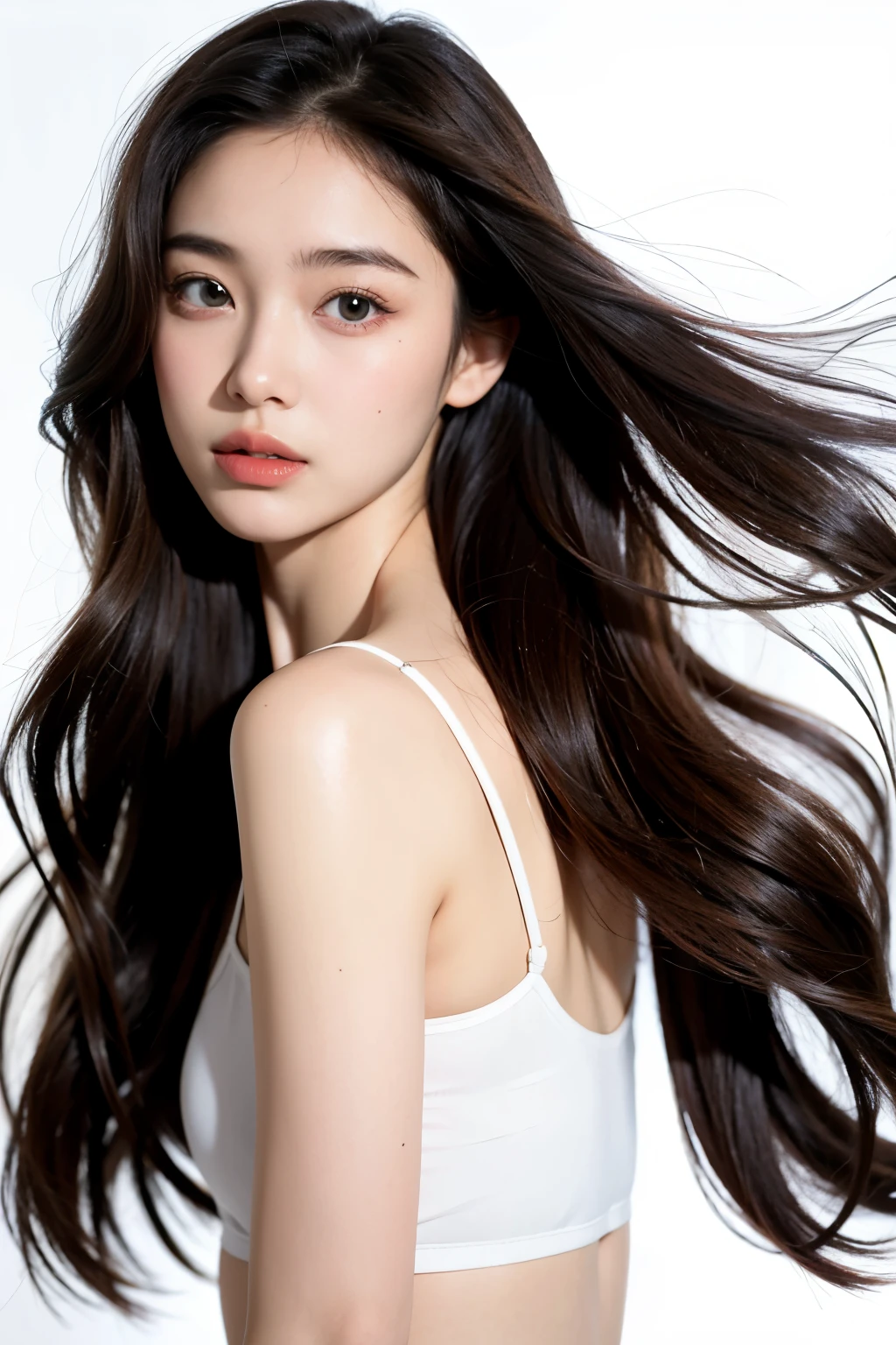 1 girl,face,white background,long hair