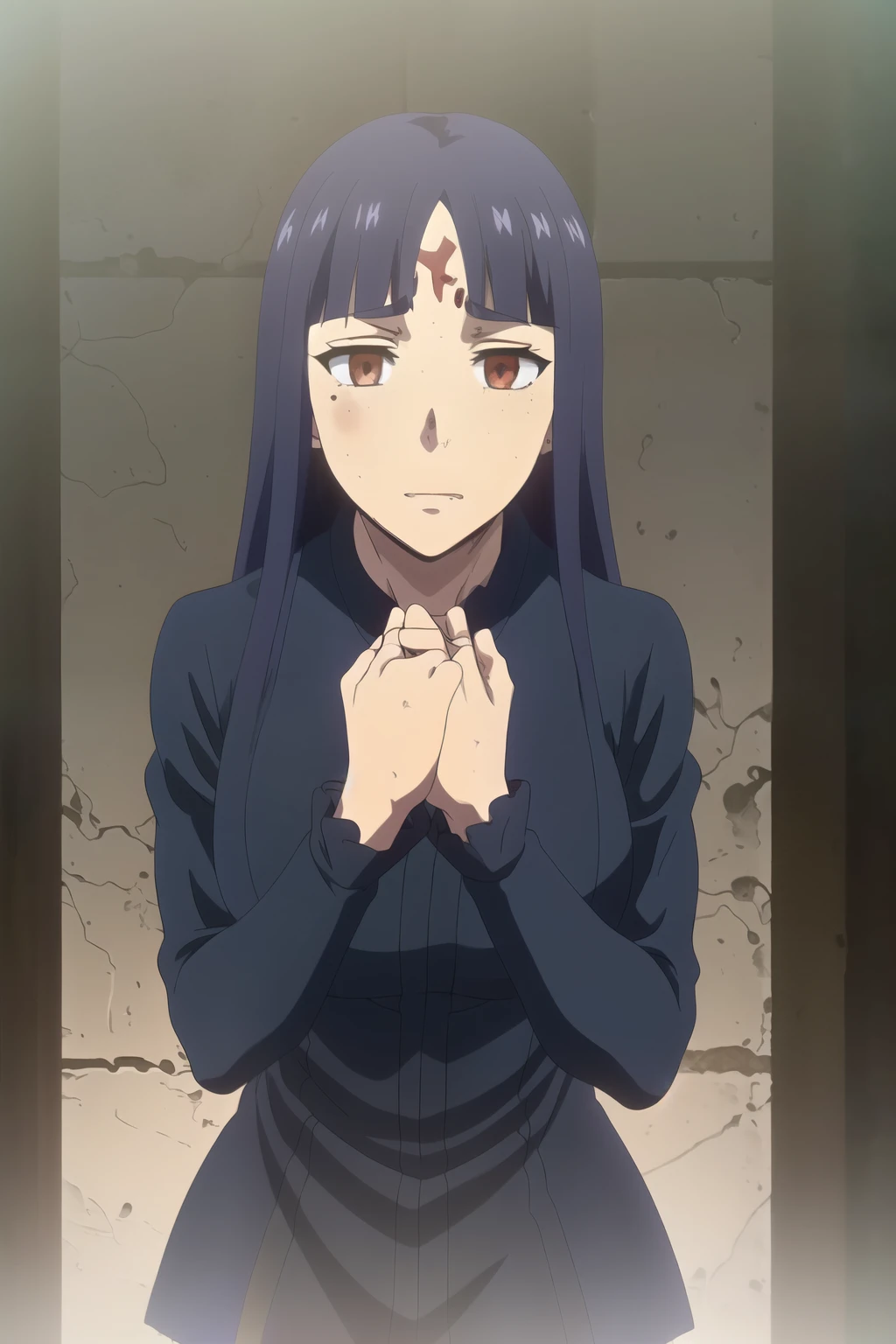 ((masturbating scene, Sabito, Demon Slayer, high intensity, detailed rendering, Ultra HD, Ultra-realistic, Anime style: 1.8, Dark surroundings, Candlelight illumination, Demonic aura, Sabito in a state of solo relief, Lower body focus, Hand in action, Sabito's面 obscured), (Sabito's physique: sculpted and toned, Demon Slayer uniform: tattered and worn, Freckles on forehead, Intense facial expression, Ardent gaze), (Detailed genitals, Jerking motion, Veins standing out, Fingers intensely active, Intense focus), (Int