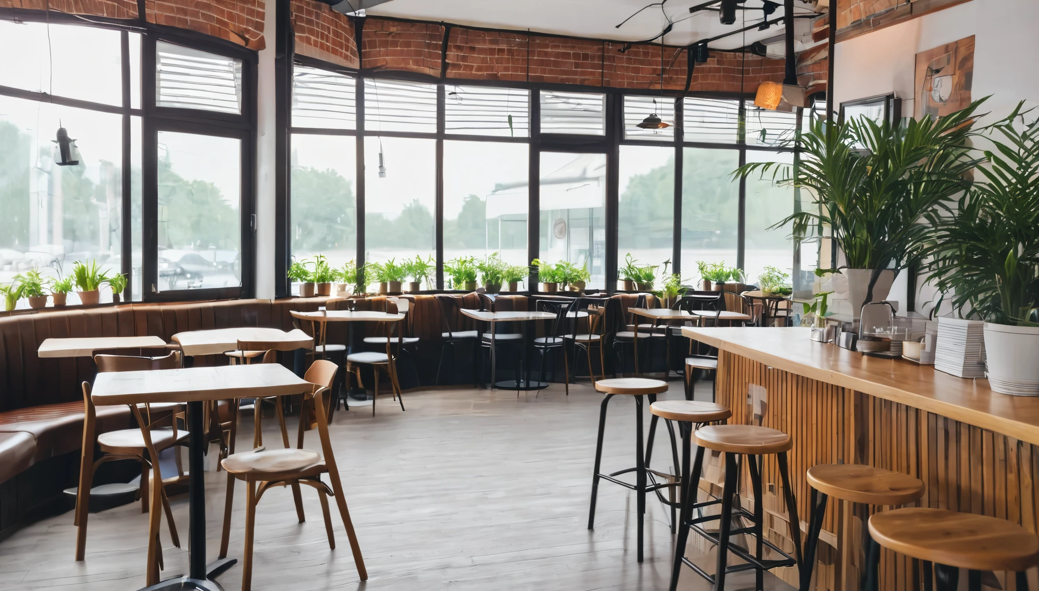 Image of the interior of a calm cafe