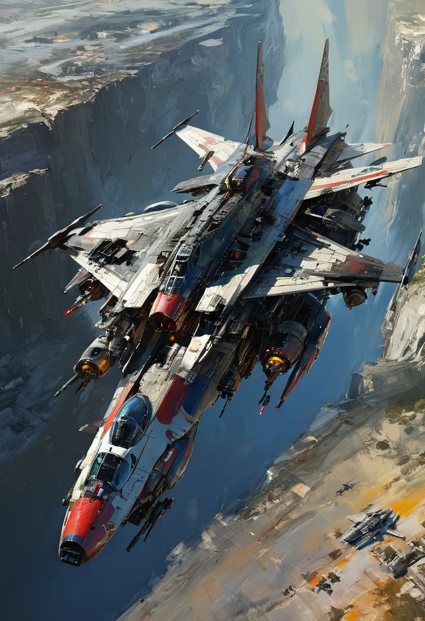 Aerial View, by John_Berkey, (best quality, masterpiece, Representative work, official art, Professional, Ultra intricate detailed, 8k:1.3)