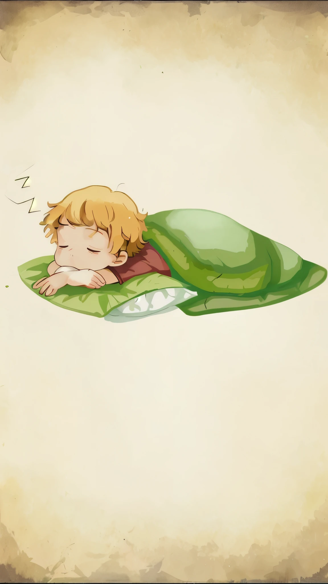 there is a  boy sleeping on a leaf with a pillow, sleeping princess!!!!, sleeping, huddle under the quilt, kids book illustration, illustration”, avocado dream, childrenbook illustration, illustration!, tornado, children book illustration, asleep, .. if only i could sleep, sleep, rest, illustration, colored illustration, 3 a.m., 3 a.m.