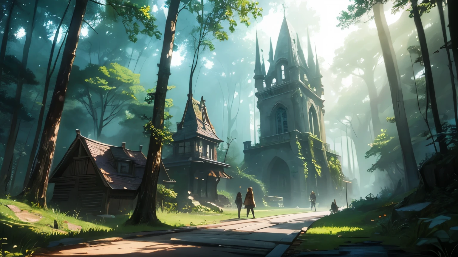 fantasy background forest art sketch pictueresque rpg game aesthetic