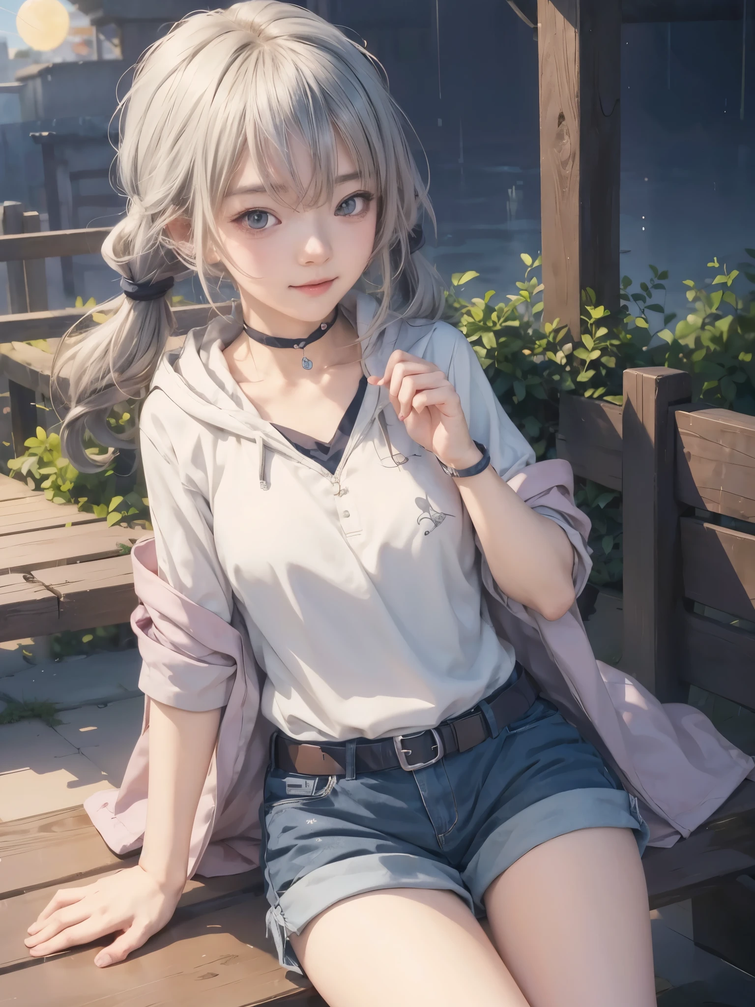 Anime girl sitting on the bench with head, young anime girl, best anime 4k konachan wallpapers, guweiz style artwork, Anime visual of a cute girl, fleet collection style, anime style 4k, anime art wallpaper 8k, Anime cute art style, an anime girl, 4k anime wallpaper