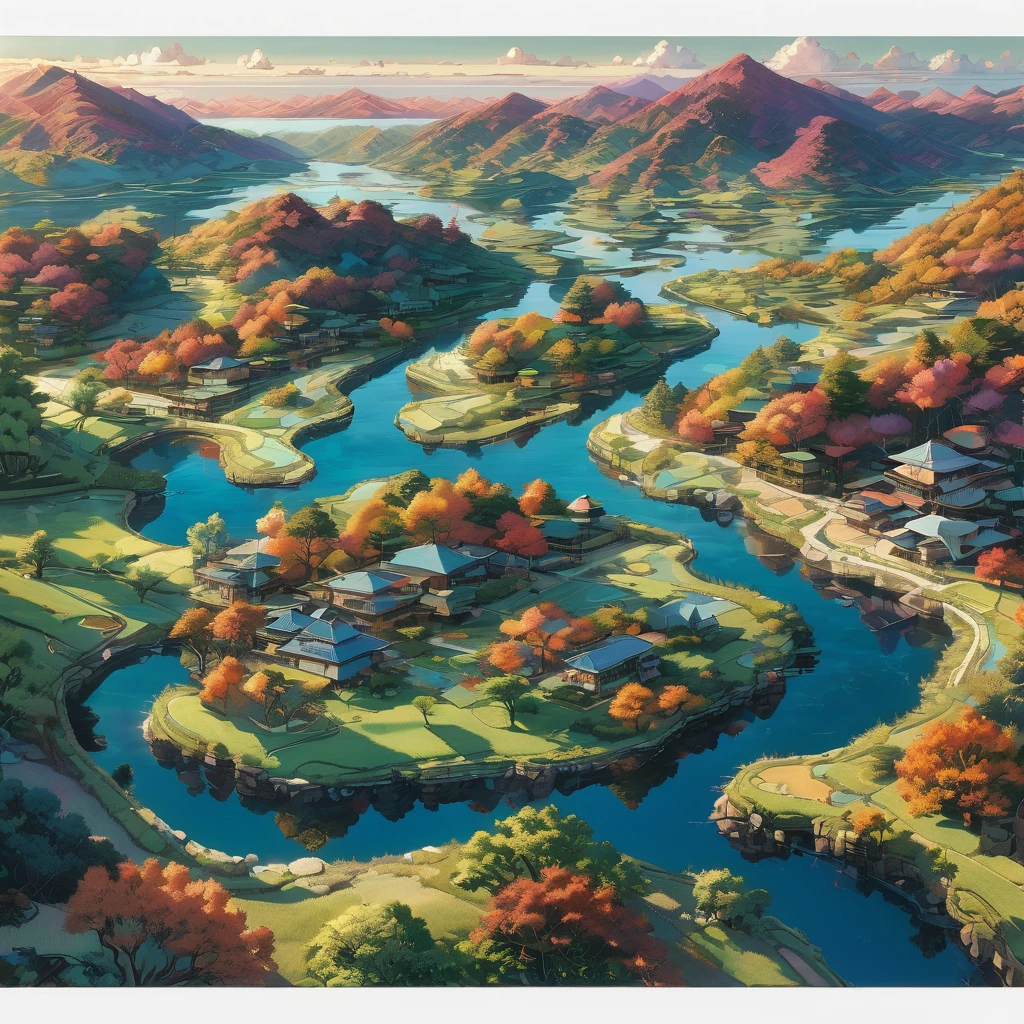 Aerial View, aesthetic, extremely detailed, Aerial View,sweeping panoramic expanse,patchwork quilt of fields,ribbon-like meandering rivers,steel-and-glass urban sprawl,fleeting shadows of passing clouds,terrain undulating with hills and valleys,dappled sunlight kissing treetops,muted palette of earth tones,night,low-light amplification,star-speckled sky,moonlit landscape,ethereal glow from distant towns,shadows stretching into oblivion,camera settings,wide aperture,high ISO,slow shutter speed,steady drone stabilization,manual focus adjusted for infinite view,mood/feelings and atmosphere,tranquil serenity,quietude of the world from above,melancholic beauty in isolation,sublime sense of scale,artistic medium as well as techniques,digital painting,oil on canvas,pointillism,panoramic photography,multiple exposure layering,artists, illustrators, painters, art movements,David Hockney,Yayoi Kusama,Bob Ross,Andy Warhol's pop art,Hudson River School,Japanese Ukiyo-e