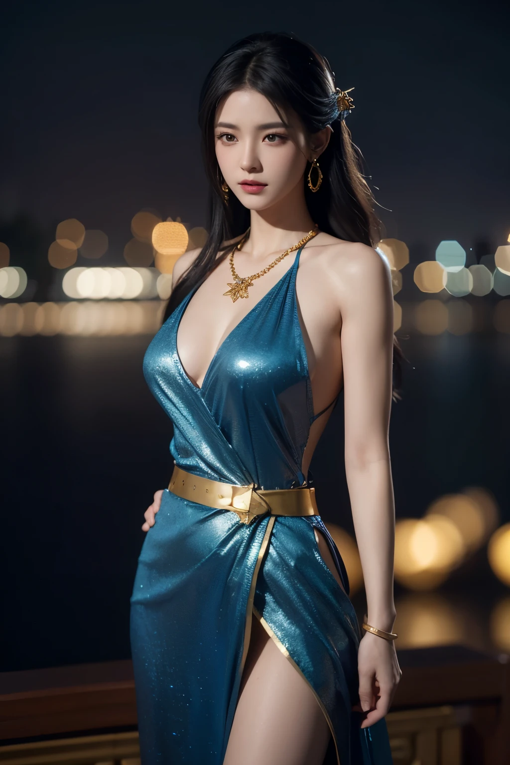 8K resolution, masterpiece, Highest quality, Award-winning works, unrealistic, Final Fantasy, Royal Jewel,Photorealistic paintings by Midjourney and Greg Rutkowski, , elegant, Very detailed, Delicate depiction of hair, Miniature Painting, Digital Painting, Art Station, Concept Art, Smooth, Sharp focus, shape, nature, Flight, Thousand Armed Guanyin Bodhisattva, Asura, God of War, Castle in the Sky, A strip of light pouring down from the sky, A pillar of light stretching into the sky, Complex colors, Buddhist Mandala, Colorful magic circle, flash, Mysterious Background, aura, A gentle gaze, break, Small faint lights and flying fireflies, night, Starry Sky, milky way, nebula, shooting star, Flowers, bird, Wind and Moon, erotic, One sexy woman, healthy shaped body, Anatomically accurate skeleton, 22-year-old woman, Asura, height: 170cm, Large, firm, swaying bust, Shiny Dress, Rainbow Dress, Bikini Dress, Old-fashioned smile, White Tiger