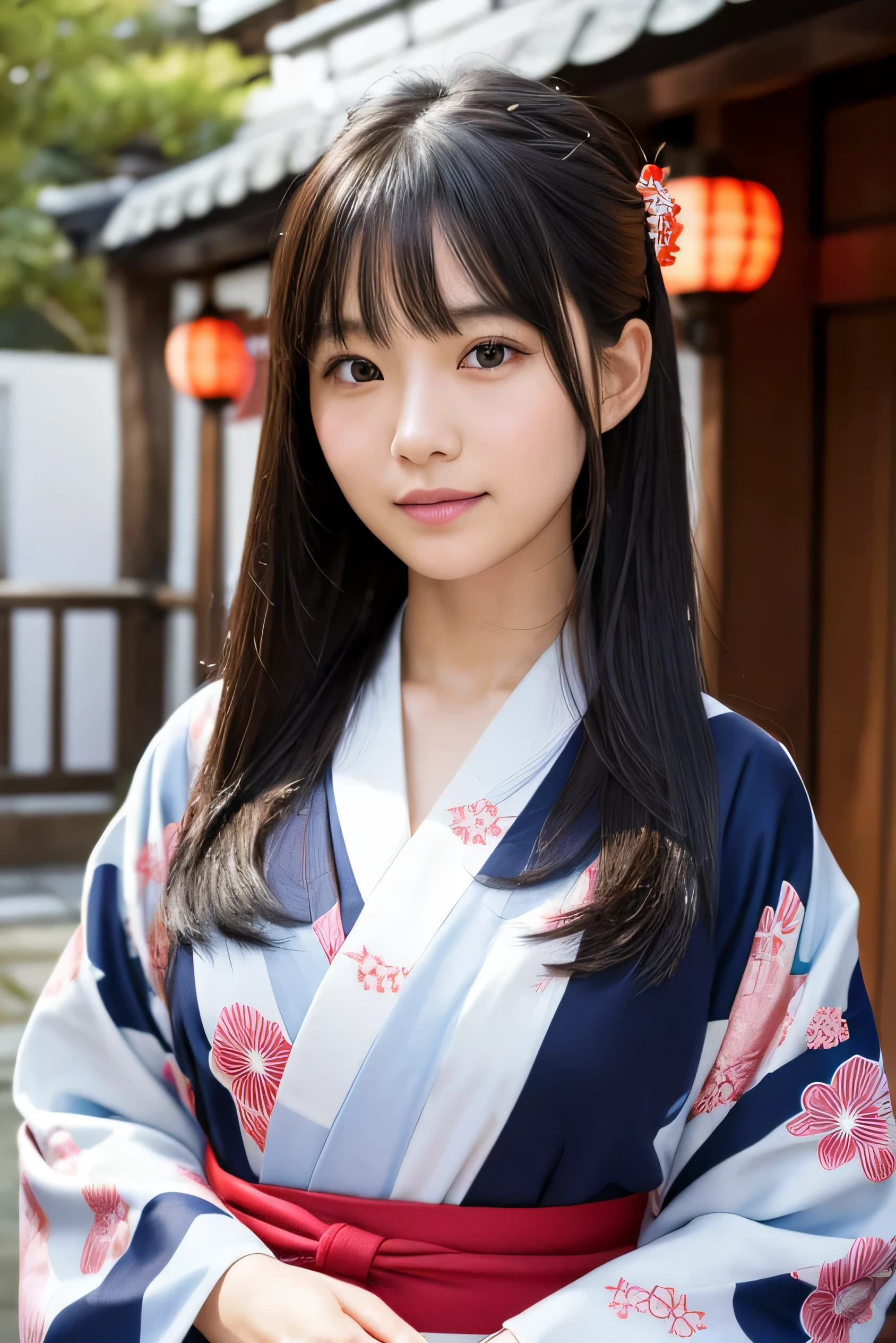High resolution high quality beauty A woman wearing a yukata at a hot spring inn masterpiece、Highest品質、 long hair 25 years old black hair long hair Kyoto cityscape blush bangs oily skin beautiful skin nightの京都 wet eyeovies about Japanese women with black eyes street genuine tie hair cute adult beautiful Highest night gorgeous hair ornament hairpin kimono kimono 23 year old female small face