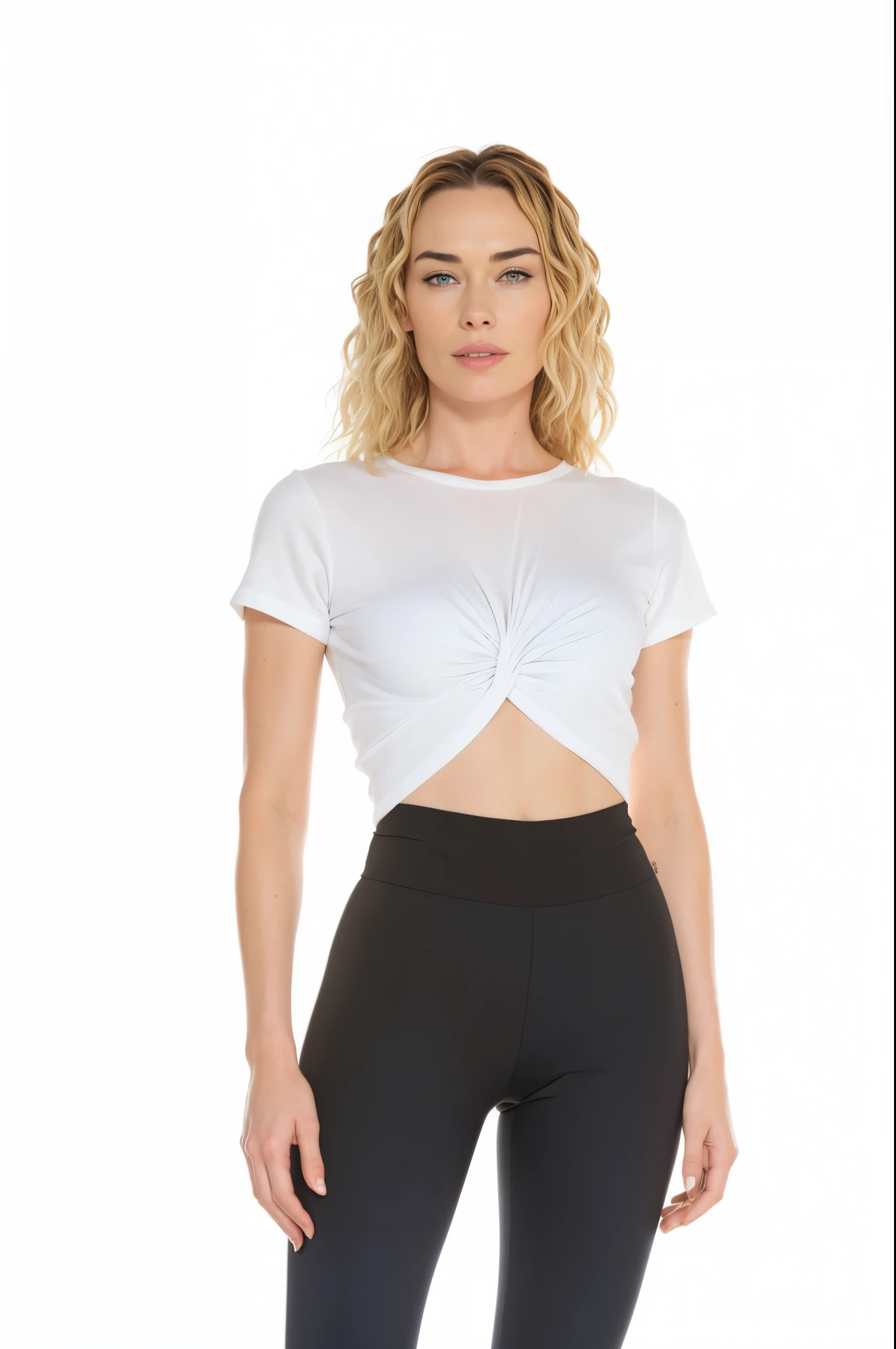(best quality, masterpiece1.2), intricate detail, swxy woman in a white top jogging
