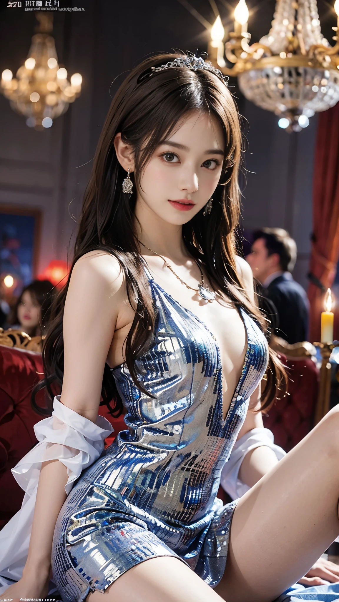Princess、The world's most gorgeous gothic lace-up bodice dress,palace, (Turkish colorful chandelier),(Turkish/Moroccan colored mosaic chandelier), big breasts, valley,The sculpture model is attractive, (1 girl, 21 years old:1.3)、realistic pictures、Photoreal:1.4 , official art、Super detailed、beautiful and aesthetic、beautiful face、masterpiece、highest quality、spread your legs wide、raise your heels、Pose provoking a man、Eyes that invite、ecstatic expression、small ass、big breasts、chest exposure、(barefoot)、The most gorgeous crystal necklace in the world、the most gorgeous gloves in the world、The most beautiful skin in the world、The most gorgeous crystal earrings in the world、The most gorgeous gravure idol pose in the world、the most attractive body in the world、The whole body is reflected、((close your eyes:1.2))、ecstasy face、climax expression、look up、show viewer、((I can not stand it:1.5))