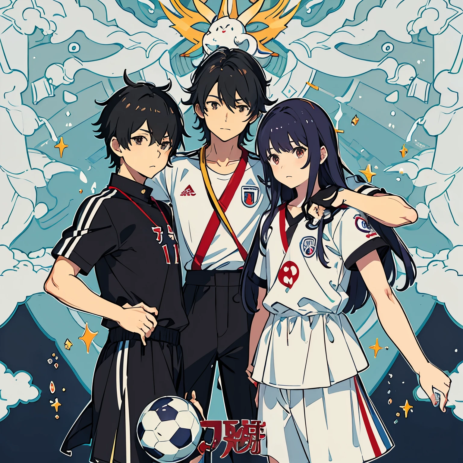 Crea a hitori gotoh y a kita ikuyo del anime boccchi the rock, puts Hitori Gotoh with a shirt from the Chilean soccer club Colo Colo and Kita Ikuyo with a shirt from the Peruvian soccer club Alianza Lima