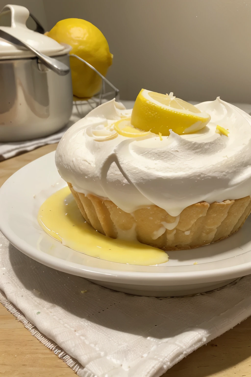 Sugar-free lemon pie"
Sugar-free lemon pie:
Ingredientes:

Base:

1 cup whole wheat flour
1/2 cups cold unsalted butter 1/4 cup cold water 1 pinch of salt Filling:

1 can of unsweetened condensed milk 4 egg yolks 1/2 cups fresh lemon juice Zest of 1 lemon 1 envelope unflavored gelatin 4 tablespoons cold water Meringue:

4 claras
1/4 cup natural sweetener (xilitol, eritritol, stevia)
Modo de preparo:

Base:

Em um processador de alimentos, misture a farinha de trigo integral, a manteiga gelada em cubos e o sal.
Pulse until you get a coarse crumb.
Add cold water little by little, pulsating until the dough comes together.
Forme uma bola com a massa, cover with plastic wrap and refrigerate for 30 minutes.
Recheio:

Em uma panela, mix unsweetened condensed milk, as gemas, lemon juice and lemon zest.
Place over medium heat, mexendo sempre, until it thickens (cerca de 10 minutos).
Retire do fogo e deixe esfriar um pouco.
Em um recipiente pequeno, dissolve the gelatin in cold water.
Leve a gelatina dissolvida ao fogo baixo, mexendo sempre, until completely dissolved.
Add the dissolved gelatin to the lemon cream and mix well.
Montagem:

Preheat the oven to 180°C.
Roll out the pie dough on a floured surface and line a round pie dish with a removable bottom..
Asse a base da torta por 15 minutos, or until lightly browned.
Pour the lemon filling over the baked pie base and place in the fridge for 2 hours to firm up..
Merengue:

Em uma batedeira, beat the egg whites until stiff.
Add the natural sweetener little by little, beating until the meringue is firm and shiny.
Finishing:

Cover the lemon tart with the meringue and decorate with lemon zest.
Refrigerate for another 1 hour for the meringue to firm up..