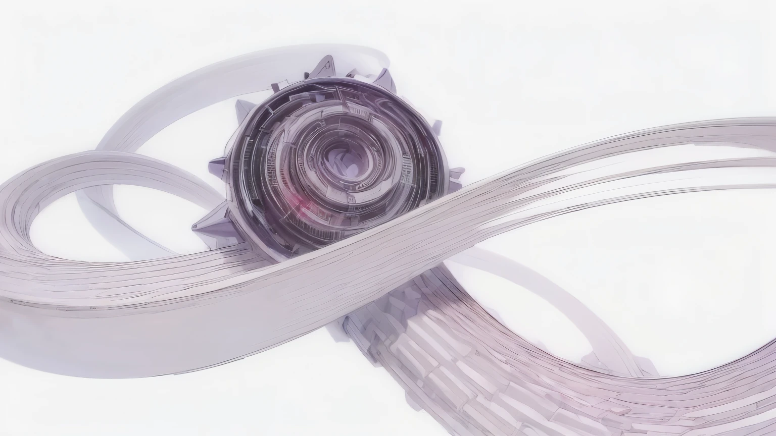 ((Masterpiece)), (Anime:1.3), ((best quality)), (abstract art:1.5), (High Definition), (pale purple), wide shot, (double helical structure;1.5), (simple white background:1.6), cityscape, (Beautiful), (Biological atmosphere),