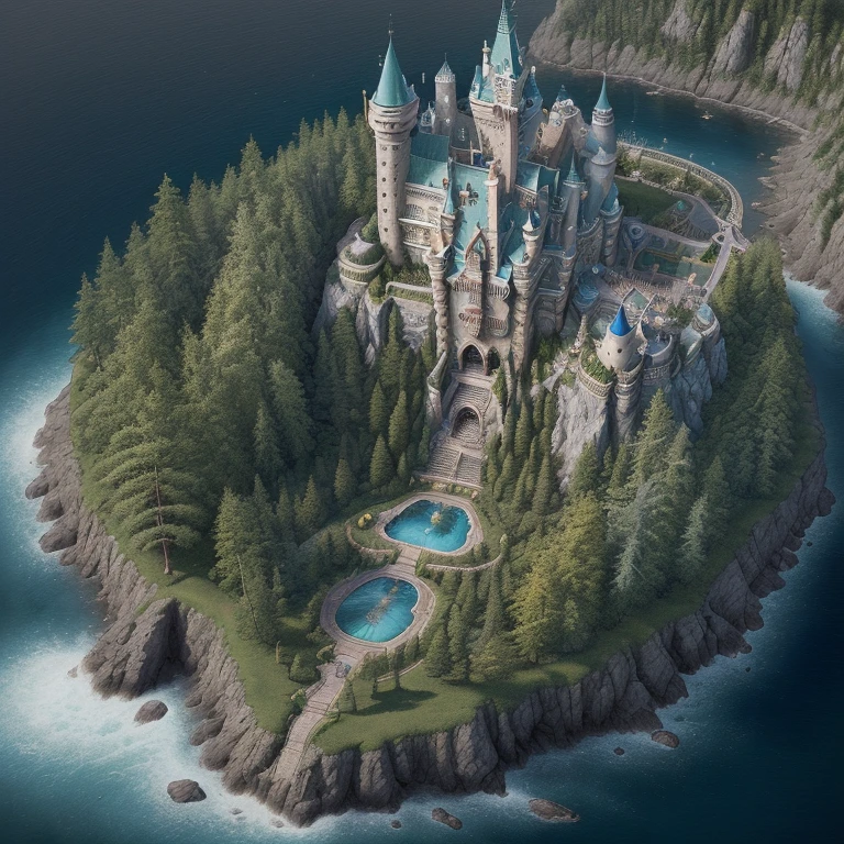 Aerial View of wonderland, best quality, perfect masterpiece, Representative work, official art, Professional, high detail, Ultra intricate detailed