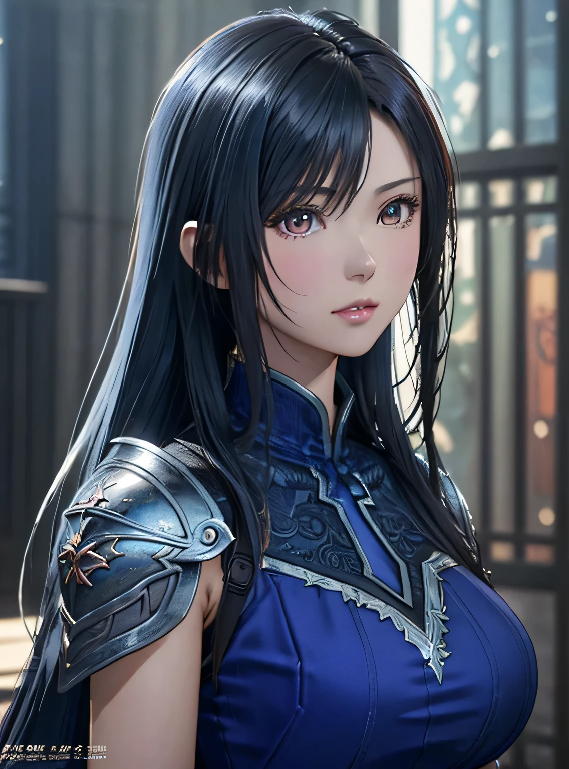 Close-up of woman in silver and blue dress, Chengwei Pan at Art Station, by ヤン・J, detailed fantasy art, great character art, fan art best art station, amazing exquisite character art, beautiful armor, Highly detailed art buds, detailed digital anime art, Art station artgerm&#39;s illustration - pixiv, armor girl