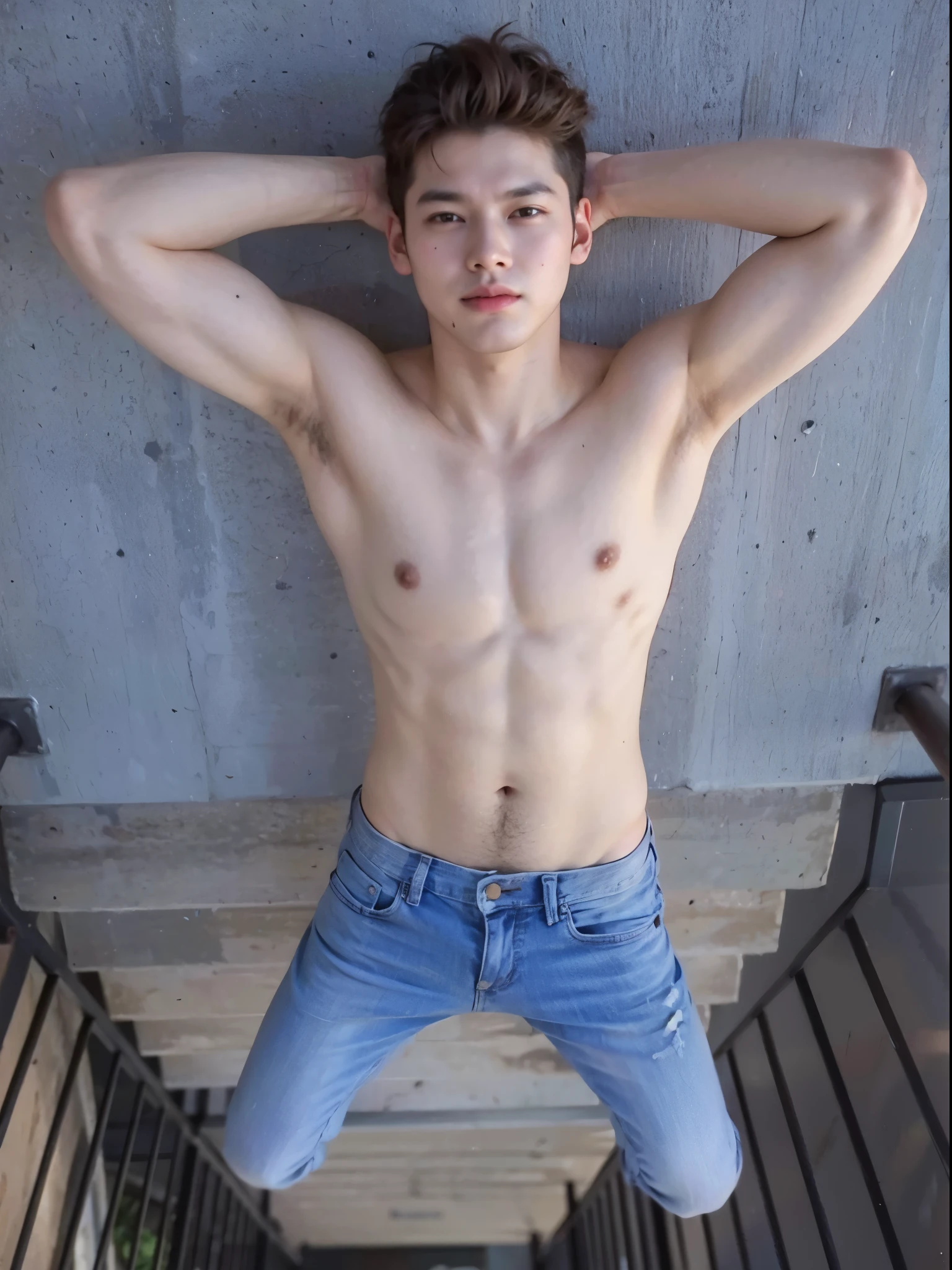 Man shirtless