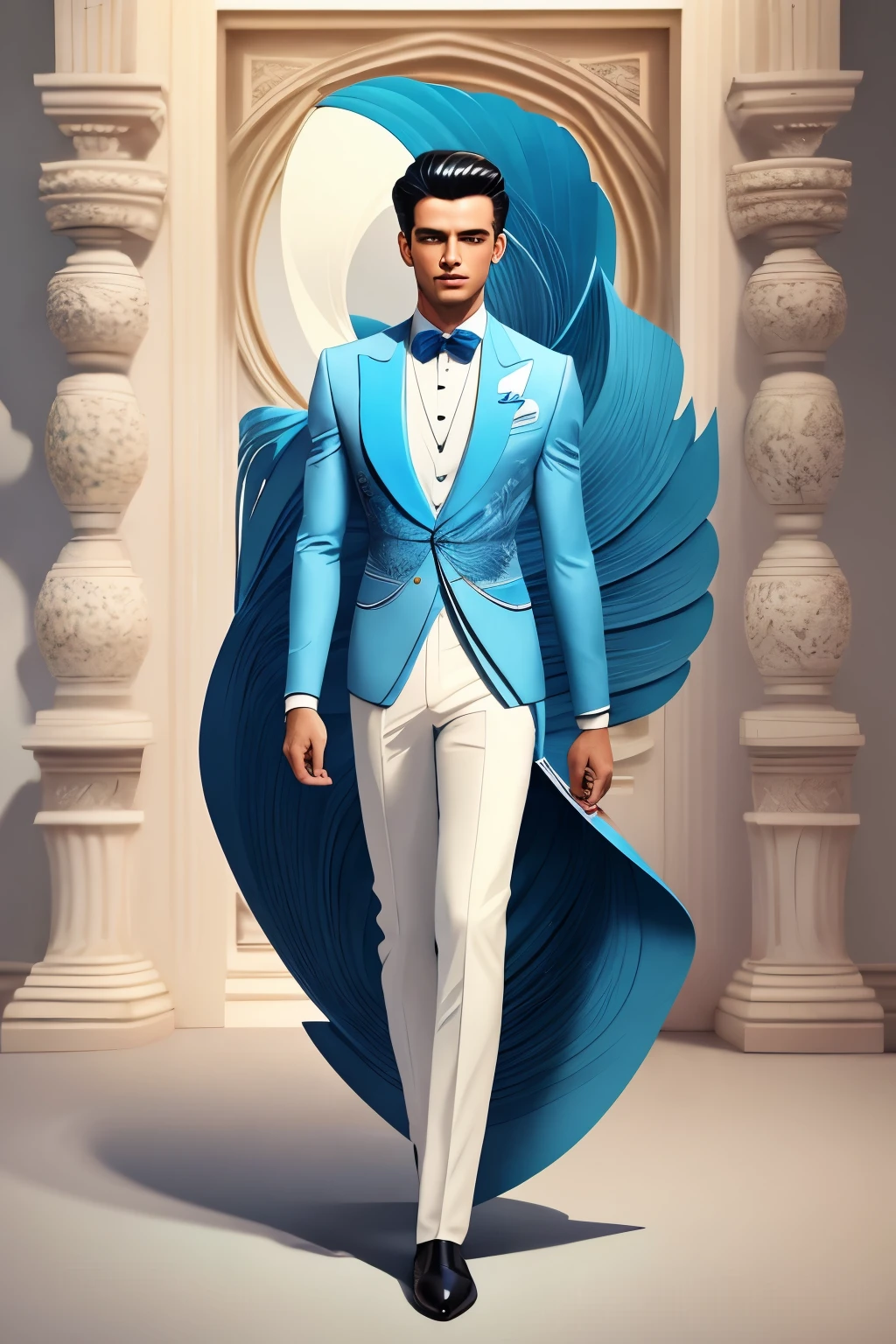 Introducing the captivating logo symbol of "Style N Style," the cool and chic tailoring shop. This vector illustration boasts an exquisite design, featuring a striking nameplate that embodies sophistication and elegance. The logo showcases a harmonious blend of suiting and shirting designs, representing the shop's expertise and commitment to crafting the perfect fits for its discerning clientele.

Imagine cascading waves of blue and white fabric flowing seamlessly into one another, symbolizing the art of tailoring. The name "Style N Style" is elegantly written in sleek, modern font, radiating a sense of professionalism and attention to detail. The overall