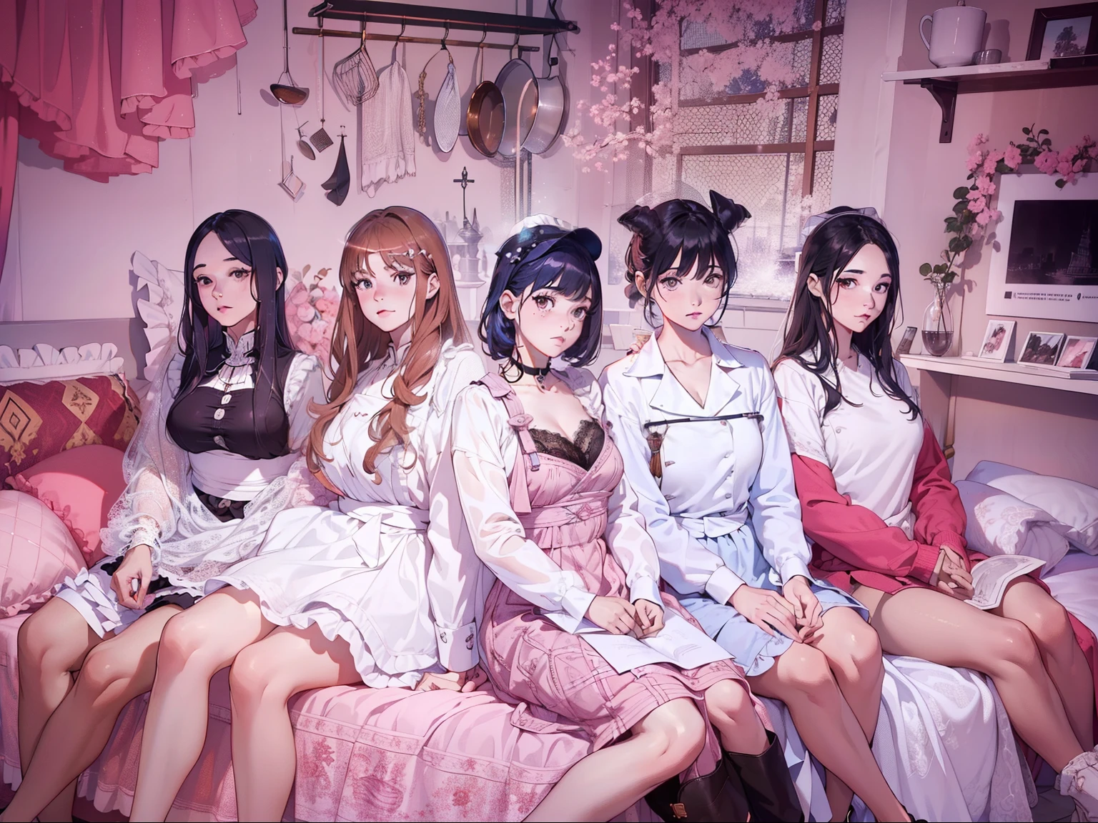 (fond d&#39;Extremely detailed Unity 8k CG display), (chef-d&#39;artwork), (best quality), (ultra-detailed), (Meilleure illustration), (meilleure ombre), (absurdes), 
CASSER
fille, transpirer, vapeur, poitrine moyenne, NSFW, Timide, regarder le spectateur, 