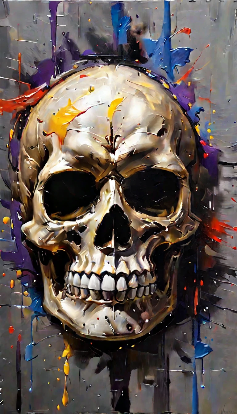 tb, [skull:spartan helmet:20], thick oil paints, 10k high resolution, highly detailed, 