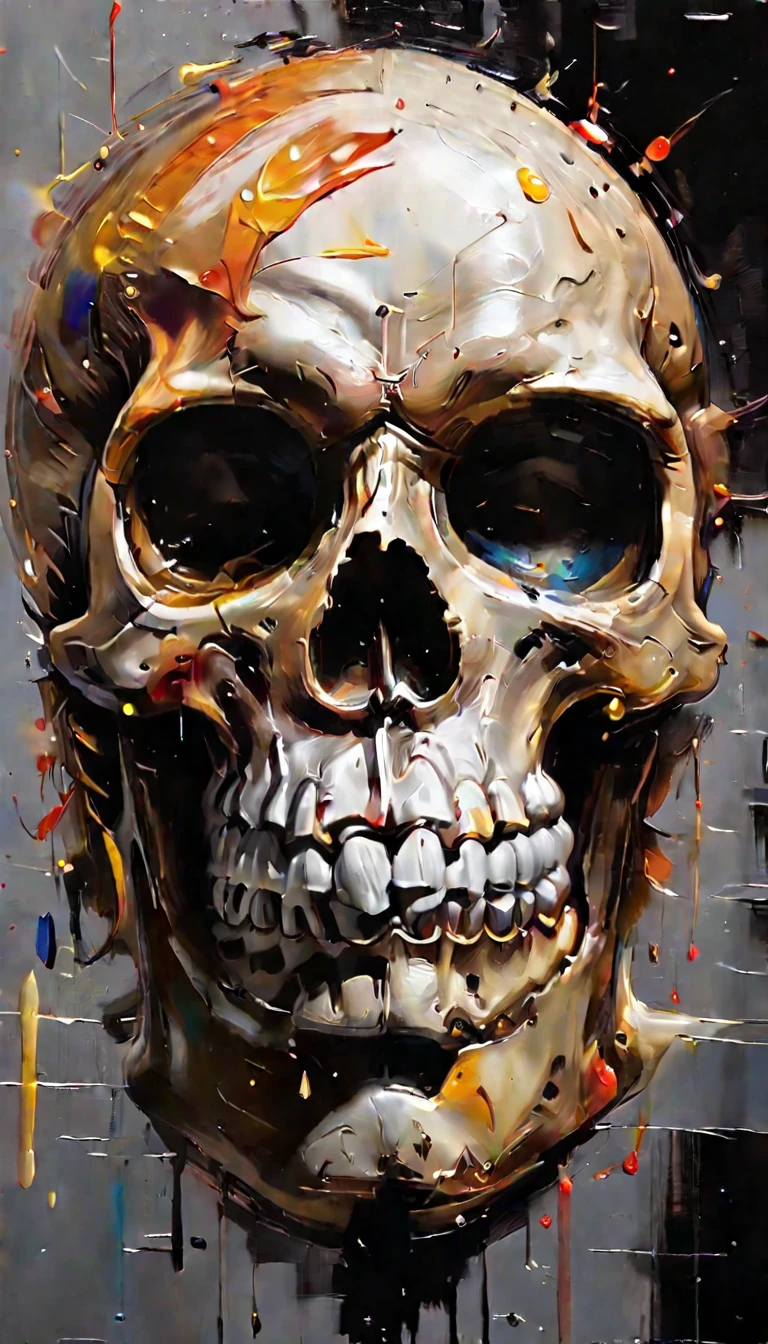 tb, [skull:spartan helmet:20], thick oil paints, 10k high resolution, highly detailed, 