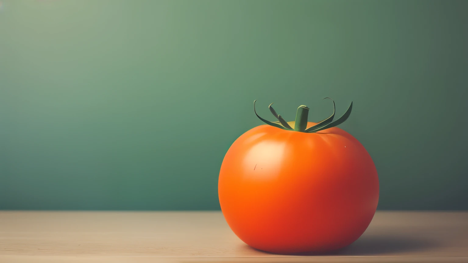The background is a solid color and the color is a light orange tomato. If it is a normal color and a cute style tomato and there is only one, I want to use it as the wallpaper.