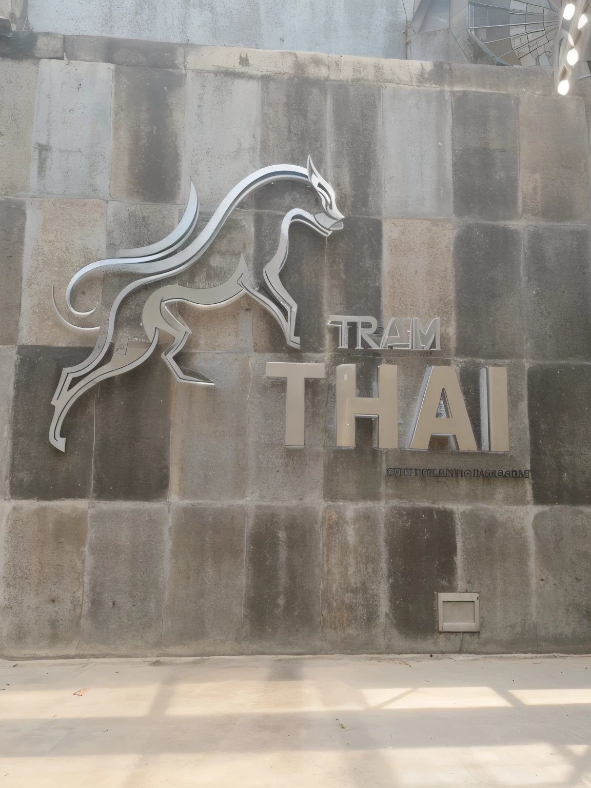 Create a ray line running through the logo and the team thai