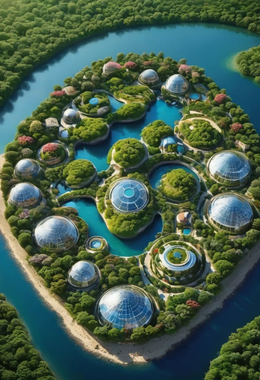 Yann Arthus-Bertrand Inspired by Nature、community-oriented urban planning,Achieving a sustainable future, Environmentally friendly design of biomorphic buildings, Quality life with zero carbon footprint