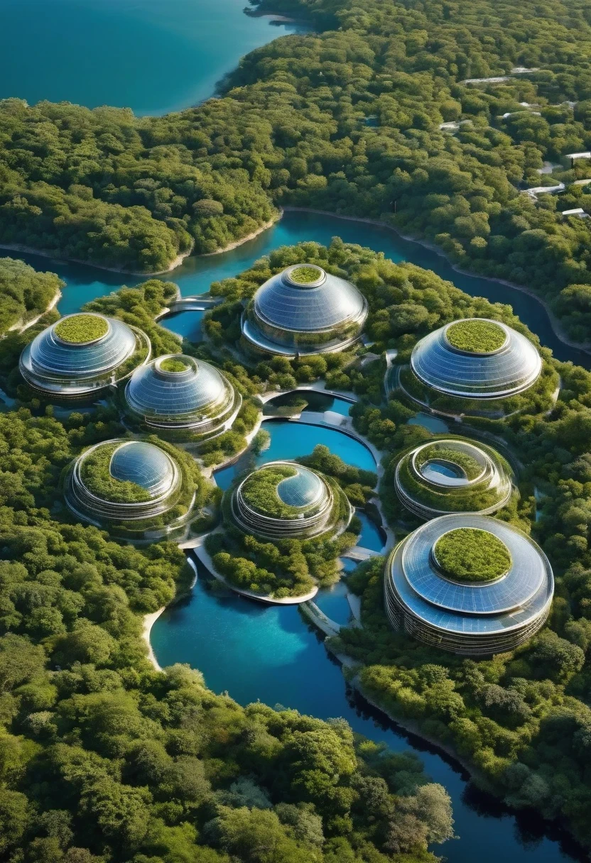 Yann Arthus-Bertrand Inspired by Nature、community-oriented urban planning,Achieving a sustainable future, Environmentally friendly design of biomorphic buildings, Quality life with zero carbon footprint