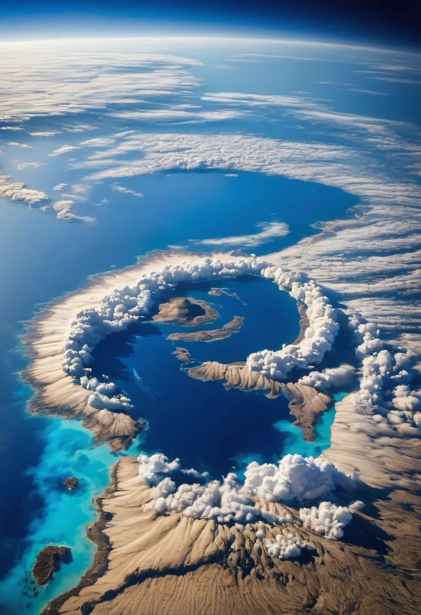 aerial photography，Earth,planet，Blue Planet