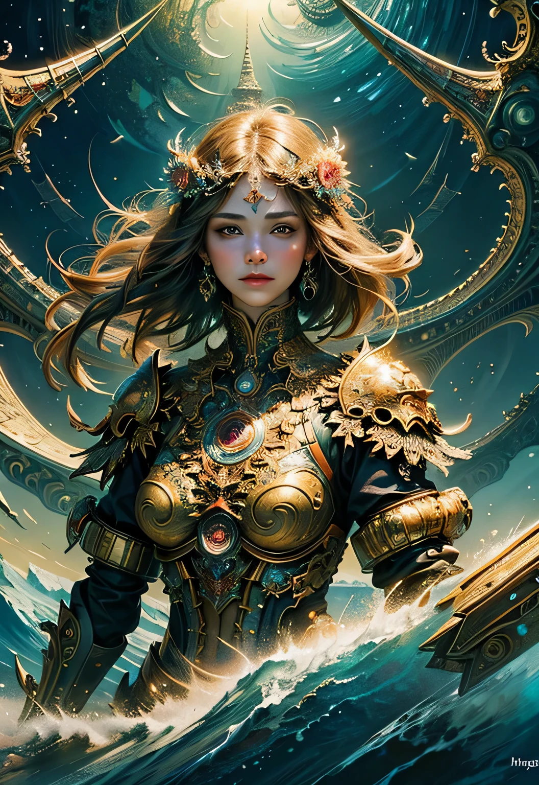 (masterpiece, top quality, best quality, official art, beautiful and aesthetic:1.2), (1girl), extreme detailed,(fractal art:1.3),colorful,highest detailed