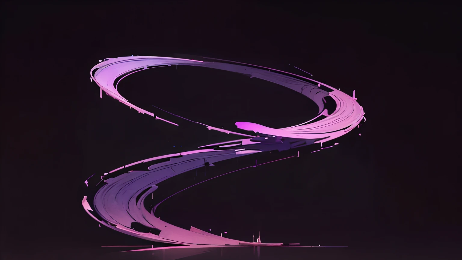 ((Masterpiece)), (realistic:1.3), ((best quality)), (abstract art:1.5), (High Definition), (pale purple), wide shot, (double helical structure;1.5), (simple dark background:1.6), cityscape, (Beautiful), (Biological atmosphere),