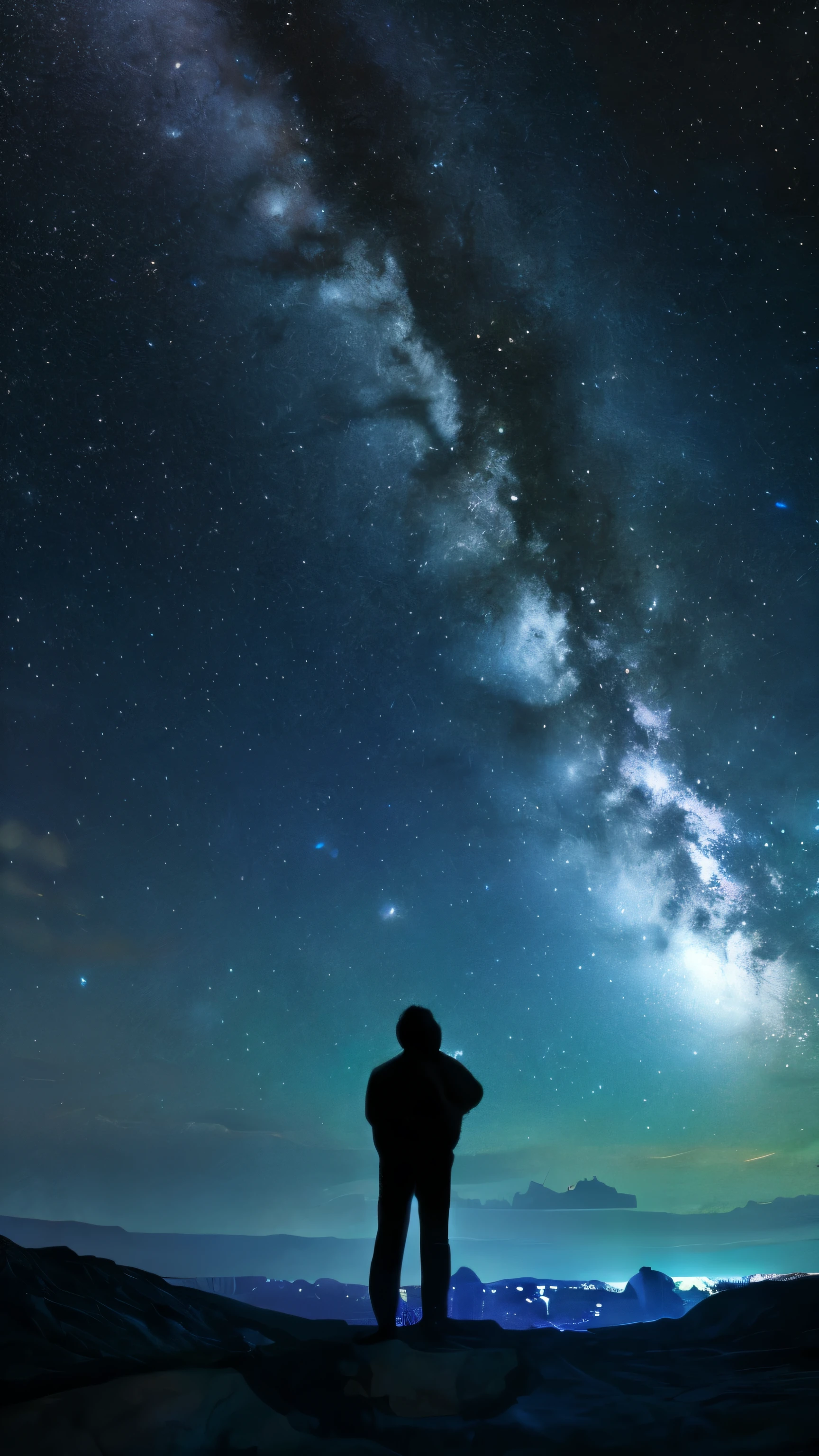 planet universe night sky light