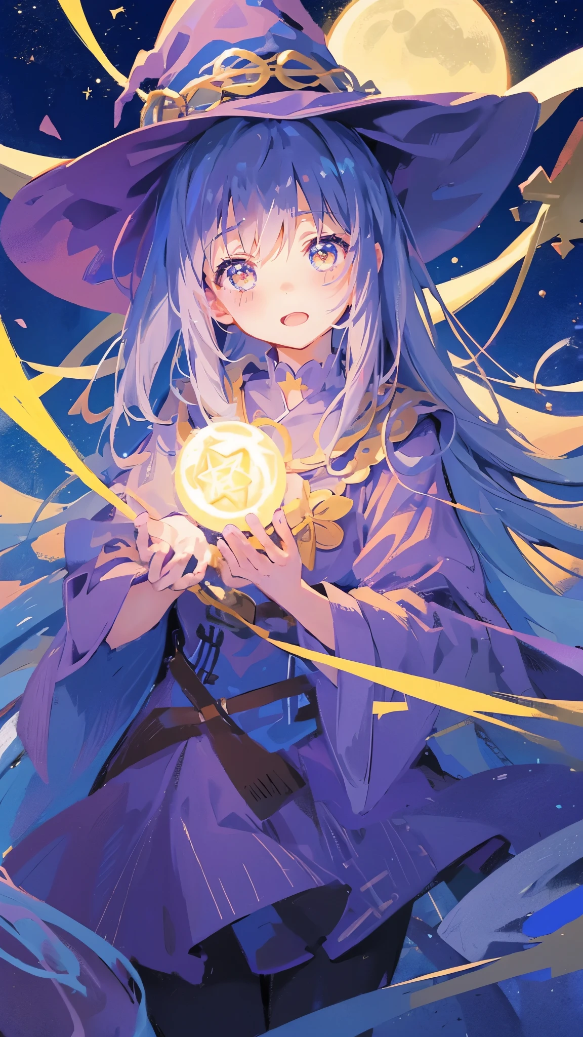 iridiscents, mysterious, golden, shiny, gold hair,extremely_long_hair,High detailed ,midjourney,perfecteyes,Color magic,urban techwear,hmochako,better witch,witch, witch,Long hair,free style,cosmic (theme),portrait,rainbowhair