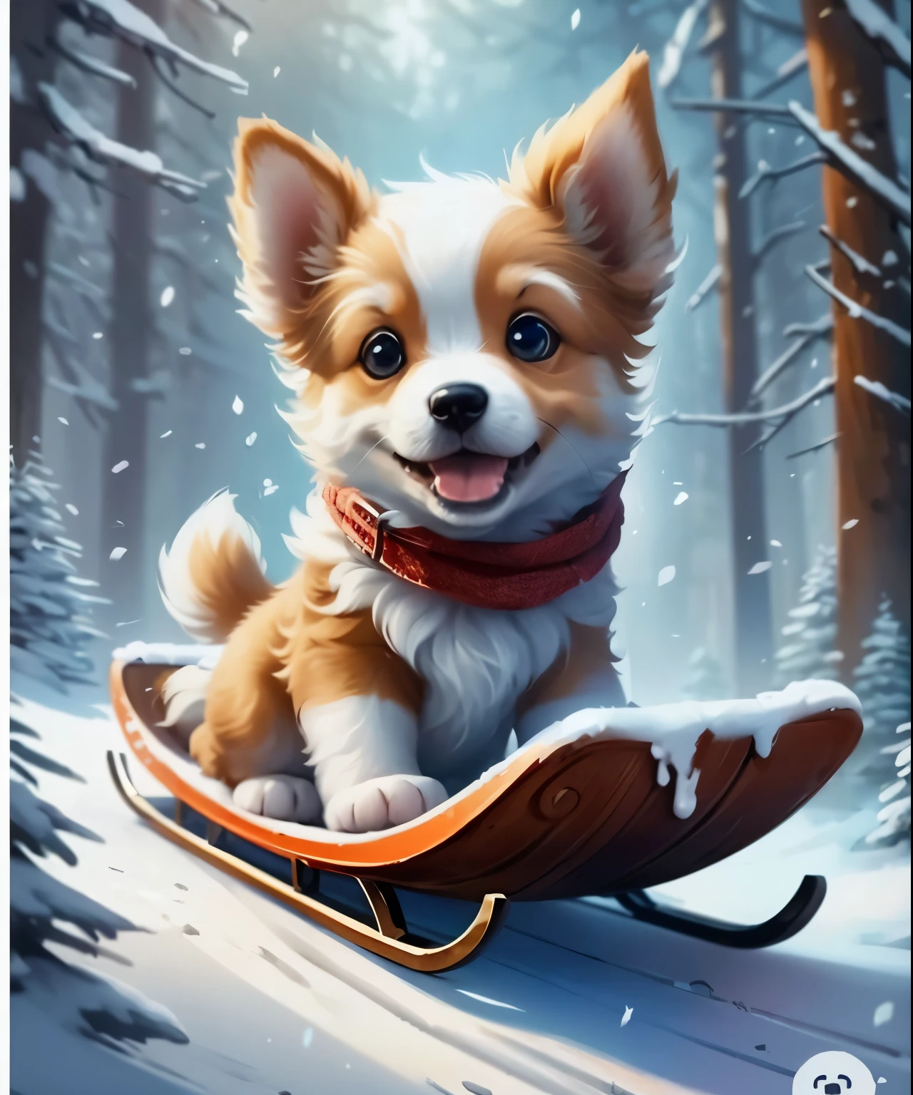 Cartoon cute puppy  