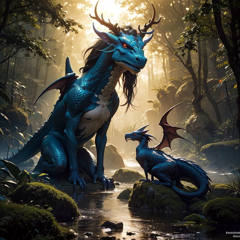 (best quality,4k,8k,highres,masterpiece:1.2),ultra-detailed,(realistic,photorealistic,photo-realistic:1.37),mystical creatures,fantastical beasts,magical scenery,ethereal atmosphere,enigmatic fantasy,enchanted forest,dreamlike colors,surreal lighting,mythical animals,hidden treasures,whimsical creatures,otherworldly landscape,mystical aura,golden sunlight,sparkling waterfalls,magical mist,ancient ruins,twinkling stars,floating islands,mythical mountains,majestic dragons,glowing horns and wings,fairy tales come to life,vibrant fauna and flora,enchanted vines and flowers,celestial beings,cosmic energy,transformative magic,spellbinding beauty,harmony between nature and magic,secrets of the universe,unimaginable powers,fantastical adventure,transcendental experience,awe-inspiring wonder,timeless enchantment,mesmerizing artistry,tale of unknown realms,magic in every brush stroke,fantasy world brought to reality.