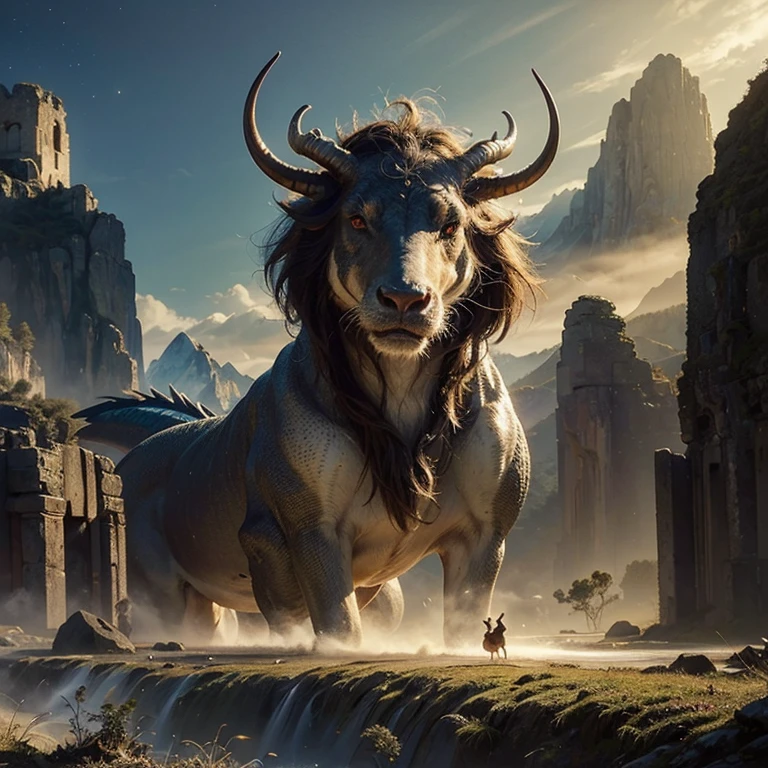 (best quality,4k,8k,highres,masterpiece:1.2),ultra-detailed,(realistic,photorealistic,photo-realistic:1.37),mystical creatures,fantastical beasts,magical scenery,ethereal atmosphere,enigmatic fantasy,enchanted forest,dreamlike colors,surreal lighting,mythical animals,hidden treasures,whimsical creatures,otherworldly landscape,mystical aura,golden sunlight,sparkling waterfalls,magical mist,ancient ruins,twinkling stars,floating islands,mythical mountains,majestic dragons,glowing horns and wings,fairy tales come to life,vibrant fauna and flora,enchanted vines and flowers,celestial beings,cosmic energy,transformative magic,spellbinding beauty,harmony between nature and magic,secrets of the universe,unimaginable powers,fantastical adventure,transcendental experience,awe-inspiring wonder,timeless enchantment,mesmerizing artistry,tale of unknown realms,magic in every brush stroke,fantasy world brought to reality.
