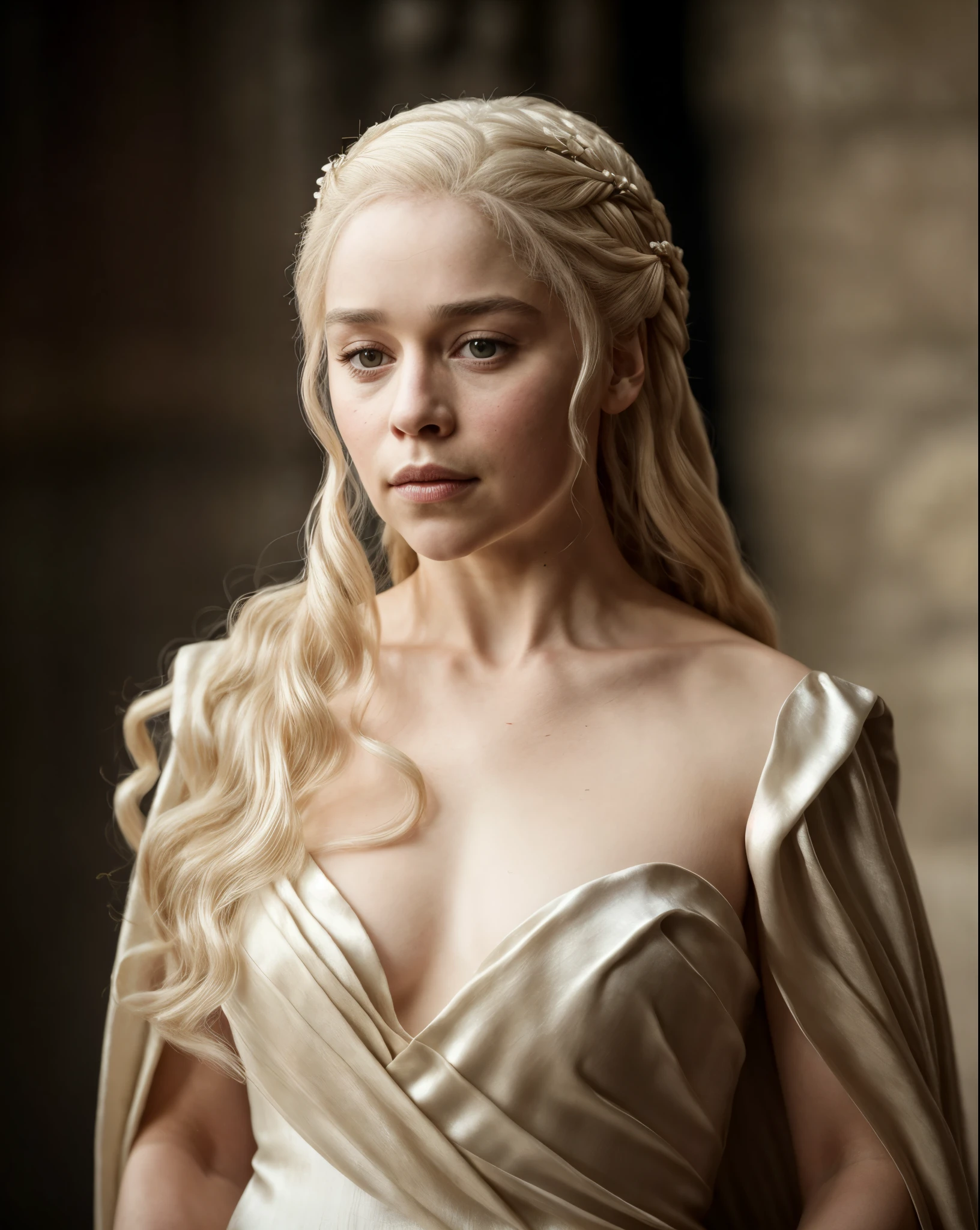 masterpiece, stunning portrait photo of khls woman, front facing towards the camera, wearing Erotic mediaeval costumes, War Costumes , sharp focus, natural lighting, subsurface scattering, f2, 35mm, film grain, Regal Beauty, Regent Queen, silk satin, linen clothes, beautiful ruler queen, sexiest majestic queen dress, 
  