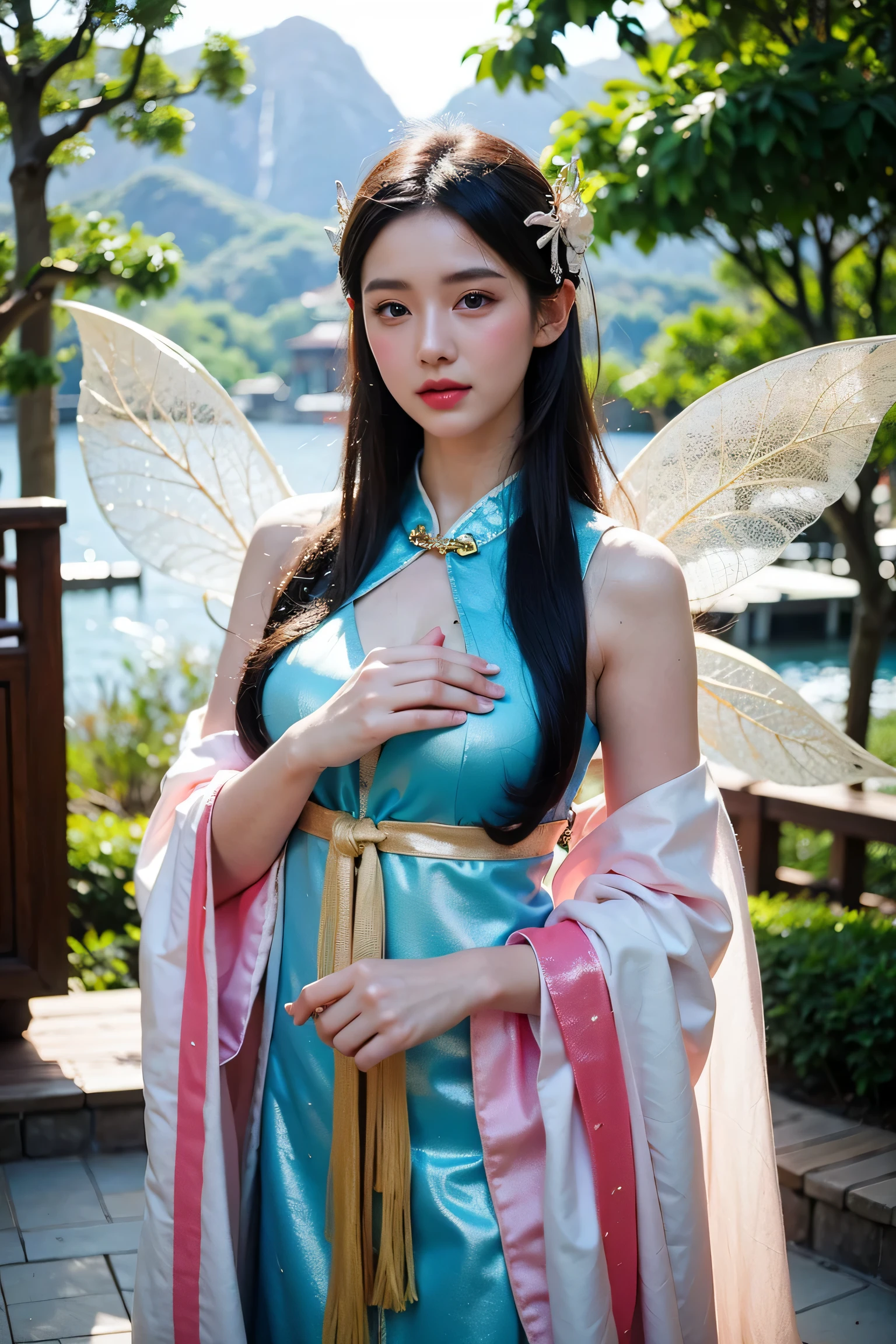 realistic , beautiful chinese angel
