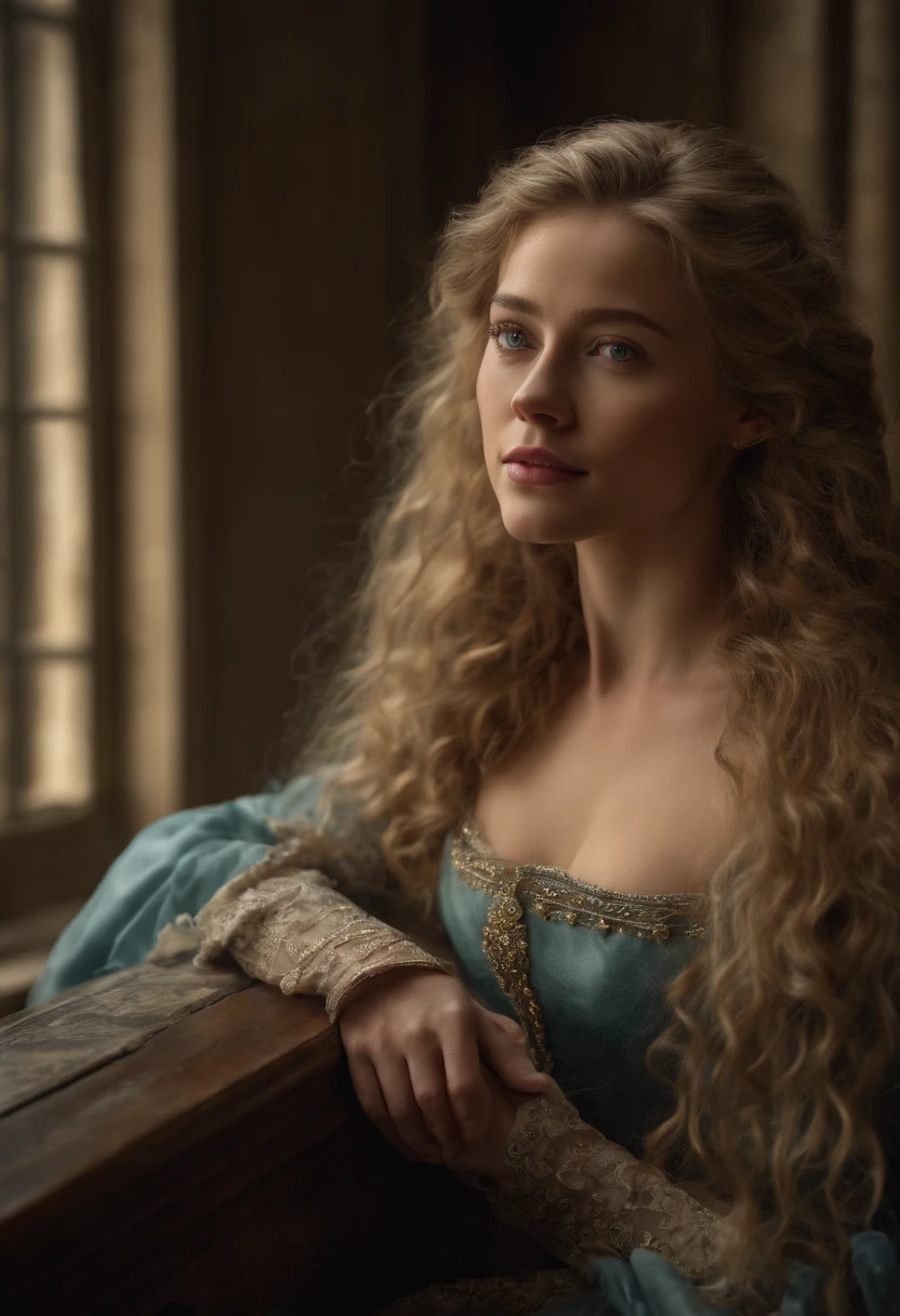 played by Amber Heard, film portrait, ((upper body)), in front of the audience, (reality :1.3), The most beautiful art photo in the world, looking at the camera, European medieval court dress, turquoise gray dress, gorgeous, soft chiffon, beautiful detailed face, Action shooting, (intricate :1.4), Medieval snowy castle background, snow-covered landscape, realistic photo, CG, art station. (Masterpiece, Best quality, high resolution:1.4), 1 girl, skin pores texture, Blonde hair, hd , Photography, Movie, cinematographic, realistic, (8K, raw photo, Best quality, Masterpiece:1.2), (realistic, photo-realistic:1.33). (freckles:0. 5) , outside, chapped lips, soft natural lighting, Magic photography, dramatic lighting, Photographic realism, ultra detailed, intimate full body shot composition, Leica 50mm