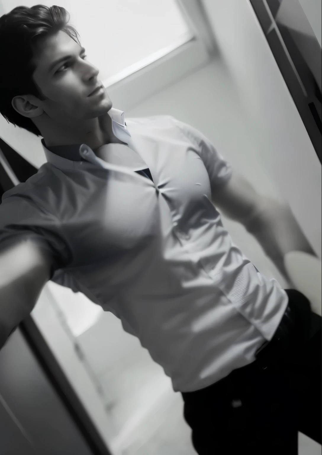 a photograph of a buisness man in a office 