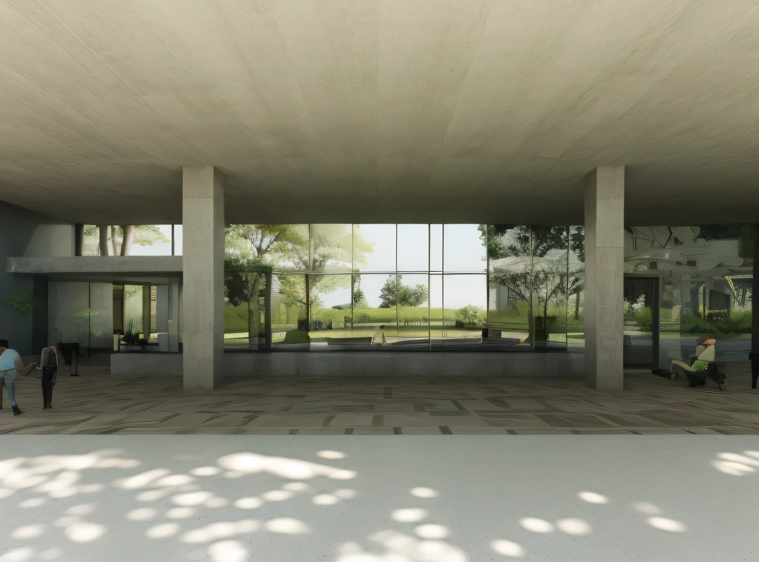 there is a large building with many windows and a bench, architectural rendering, architectural rendering, architectural visualization, architectural visualization, architectural 3D rendering, photographic rendering, architectural renderinging, low angle dimetric rendering, detail rendering, View at ground level, View at ground level, arquivamento, Renderizar em Vray, professional rendering, luminous rendering, renderizar Vray